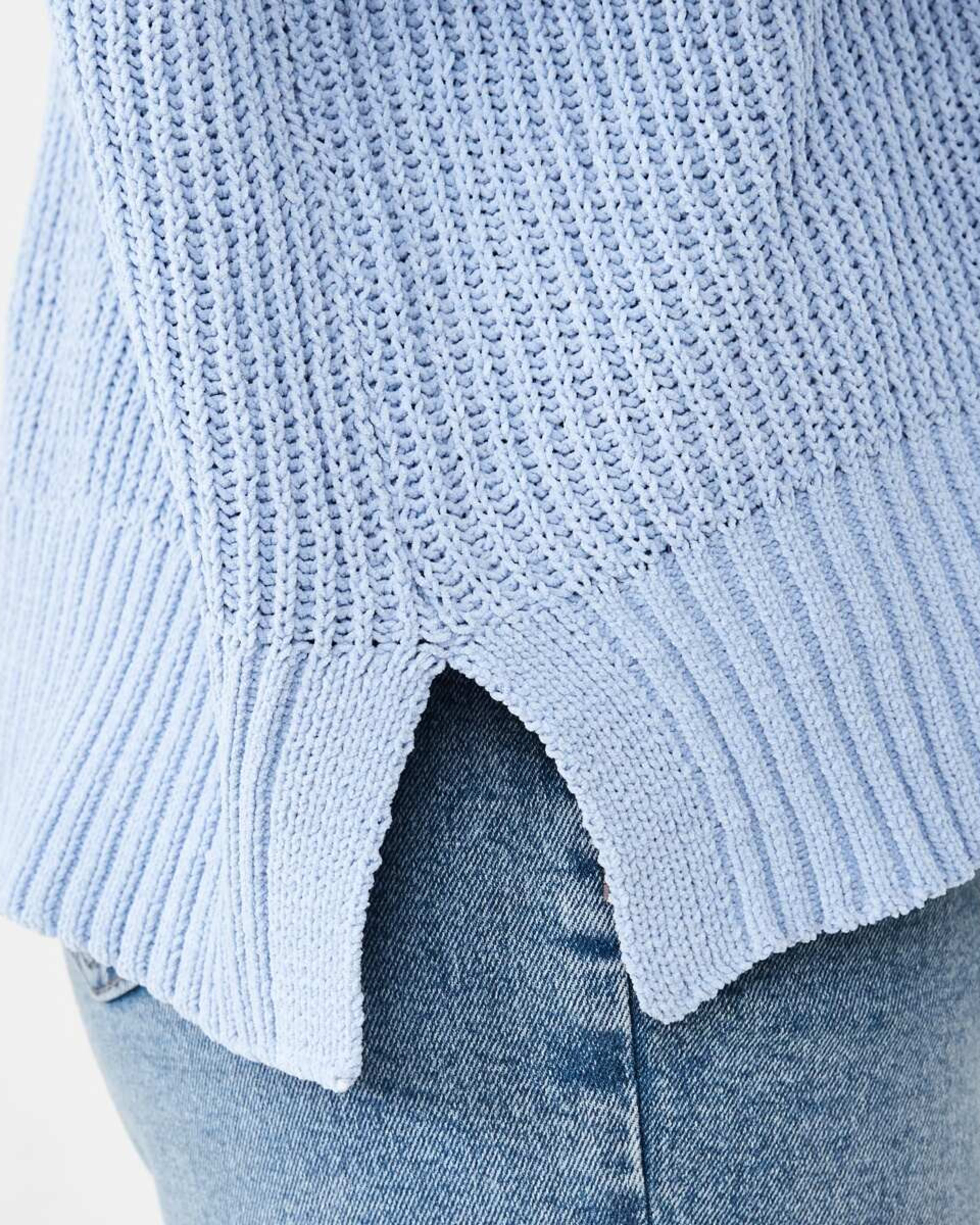 5 Chenille V-Neck Jumper HERON, 5 of 5