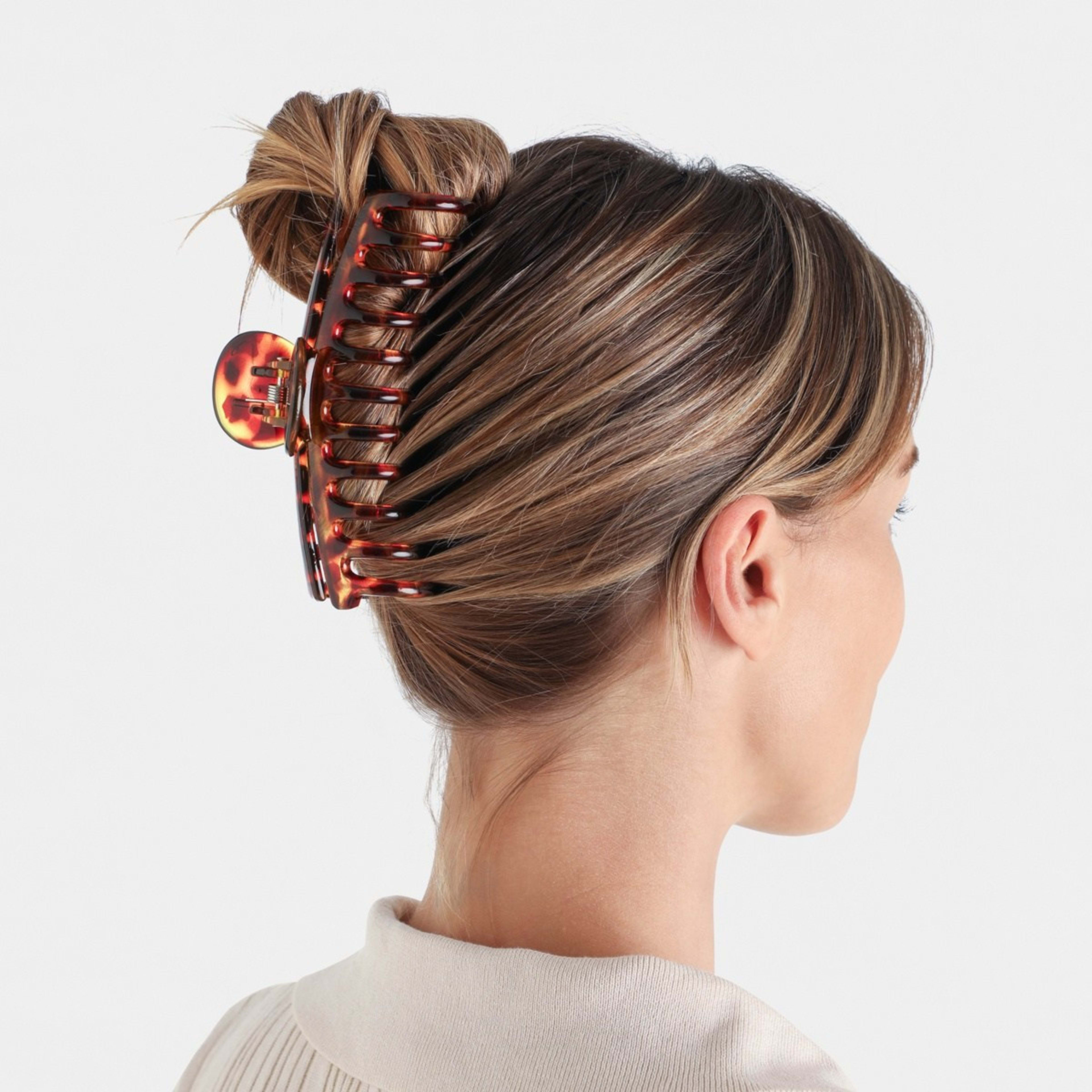 3 OXX Haircare Extra Large Barrel Claw Hair Clip - Tort, 3 of 3
