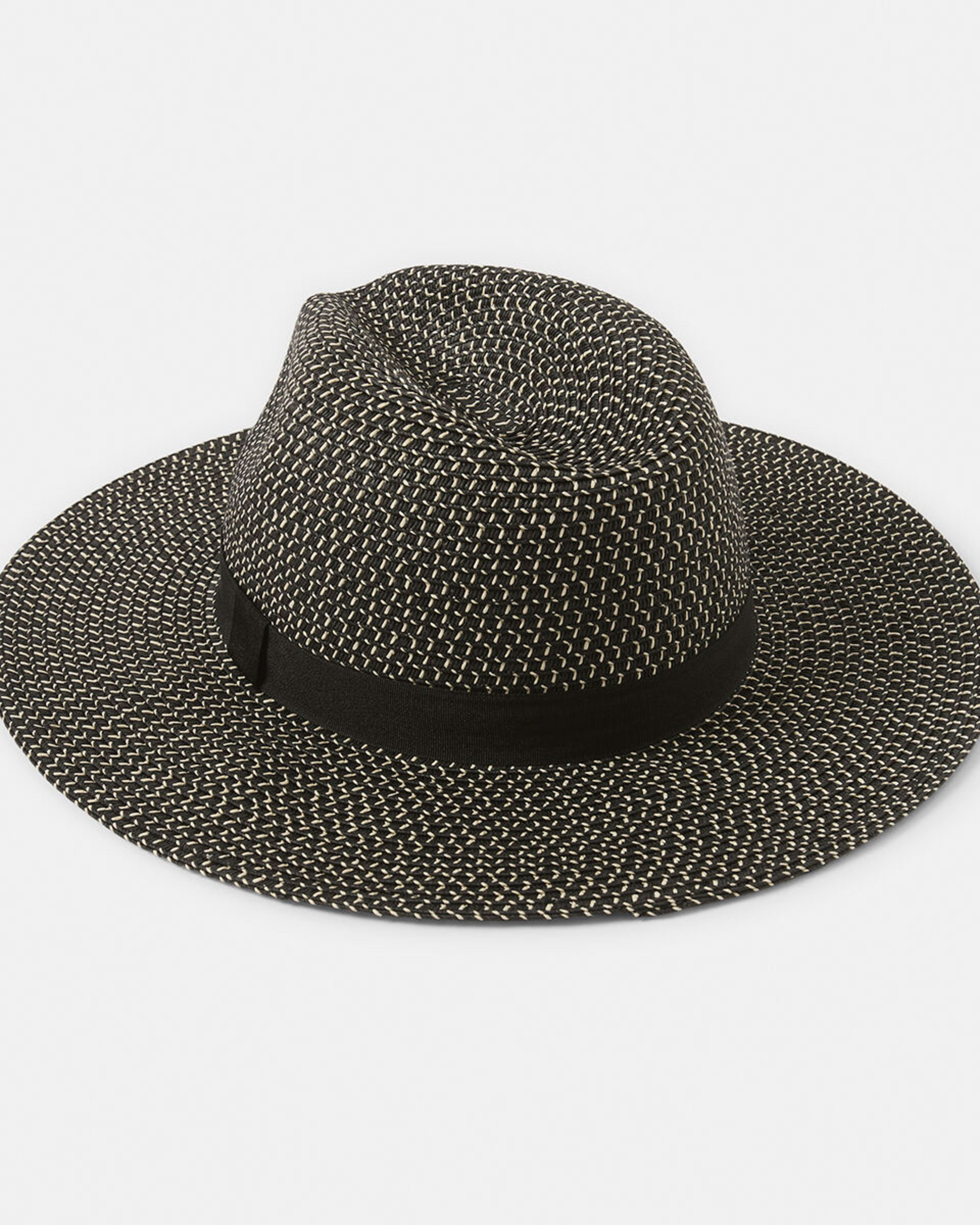 2 Melange Fedora Hat Black, 2 of 5