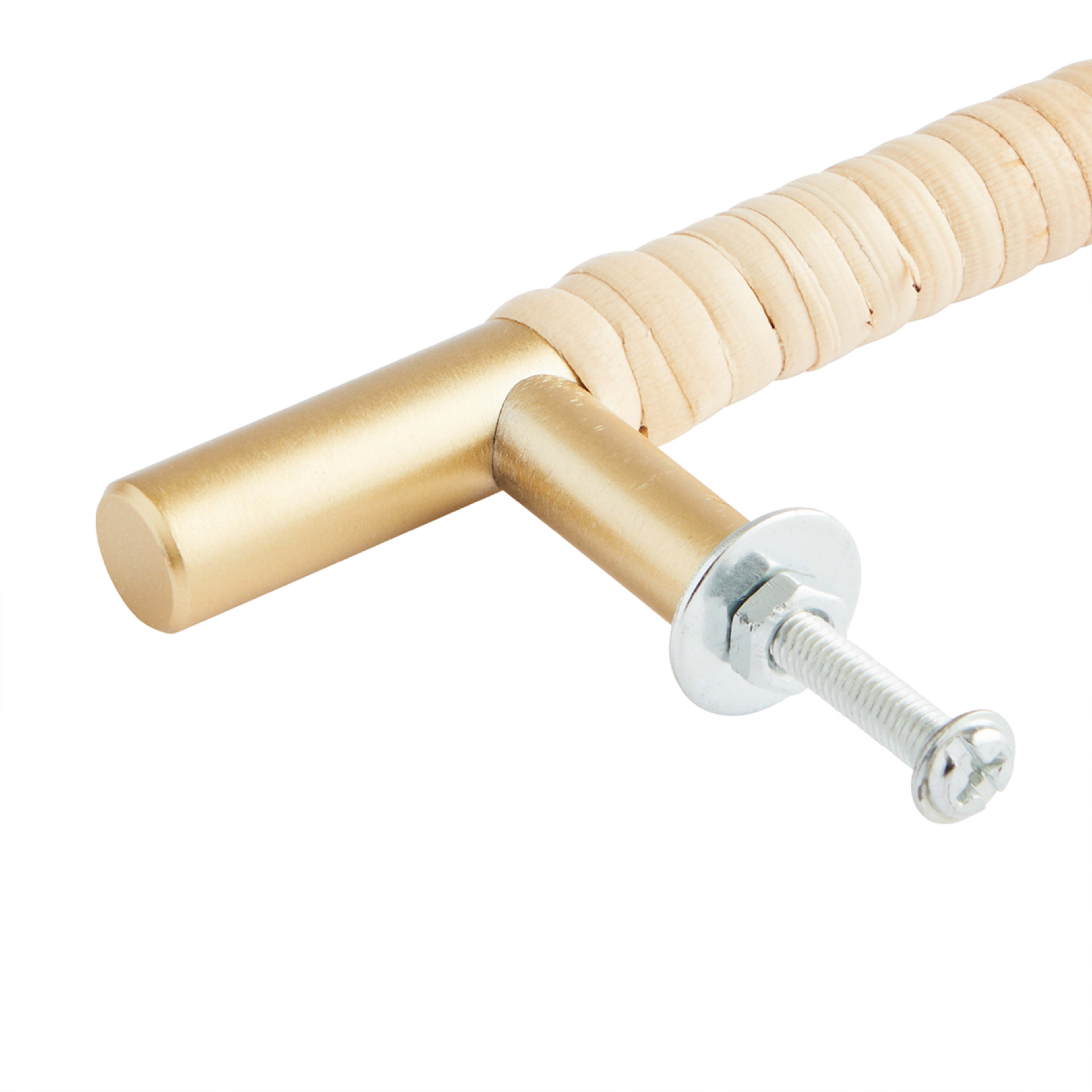 2 Pack Rattan & Gold Look Handles Kmart