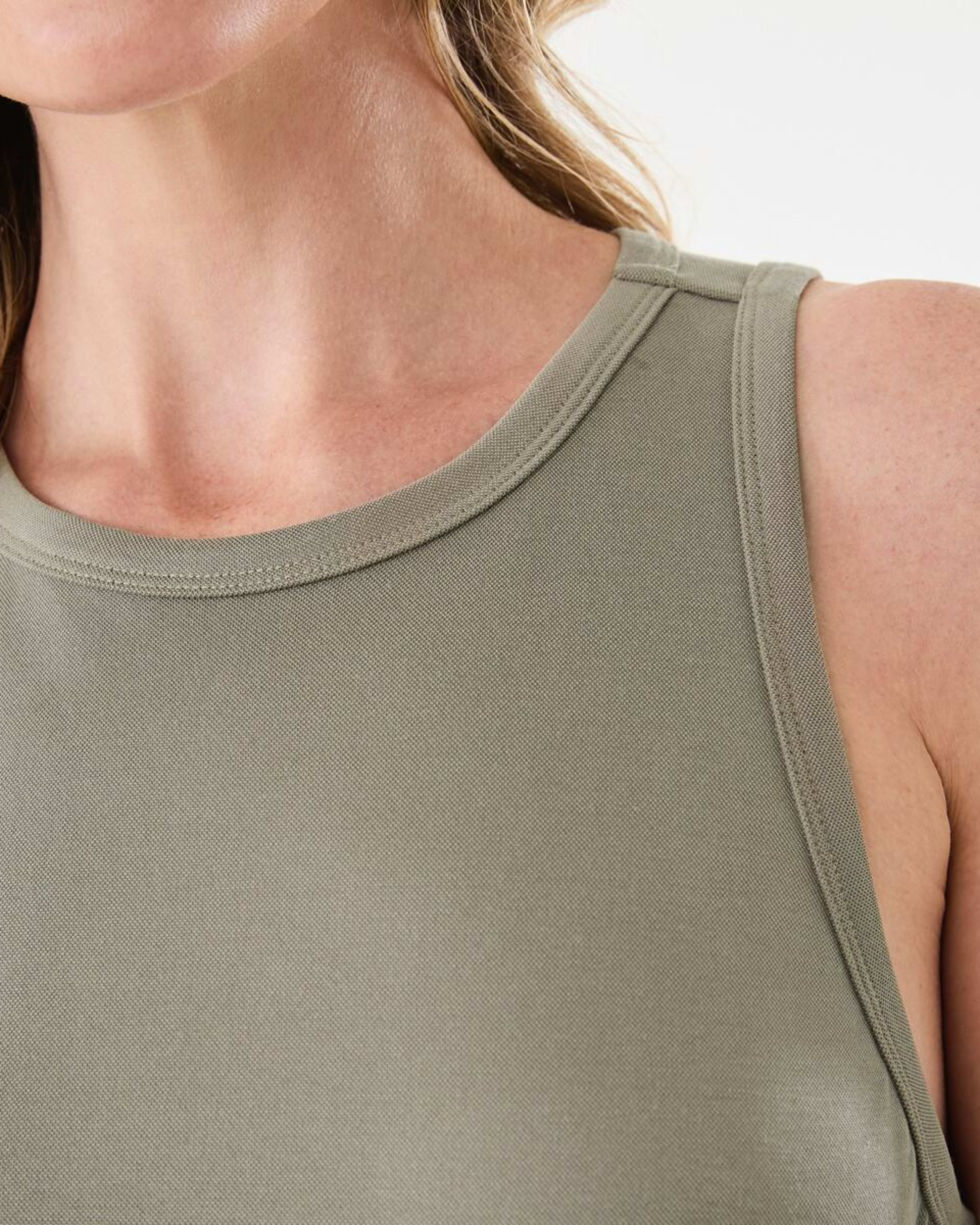 5 Sleeveless Racer A-Line Midi Dress Pave Grey, 5 of 5