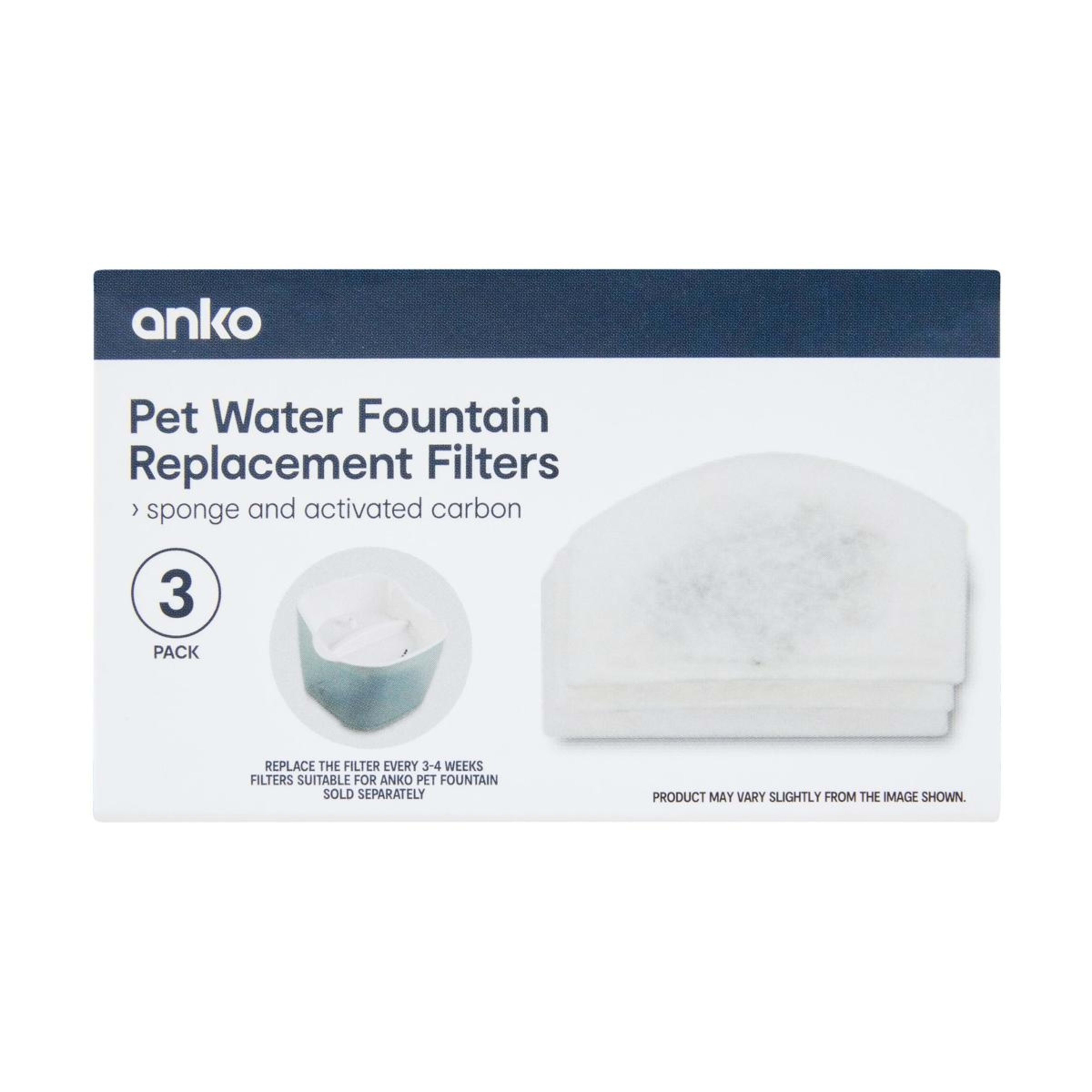 1 3 Pack Pet Water Fountain Replacement Filters