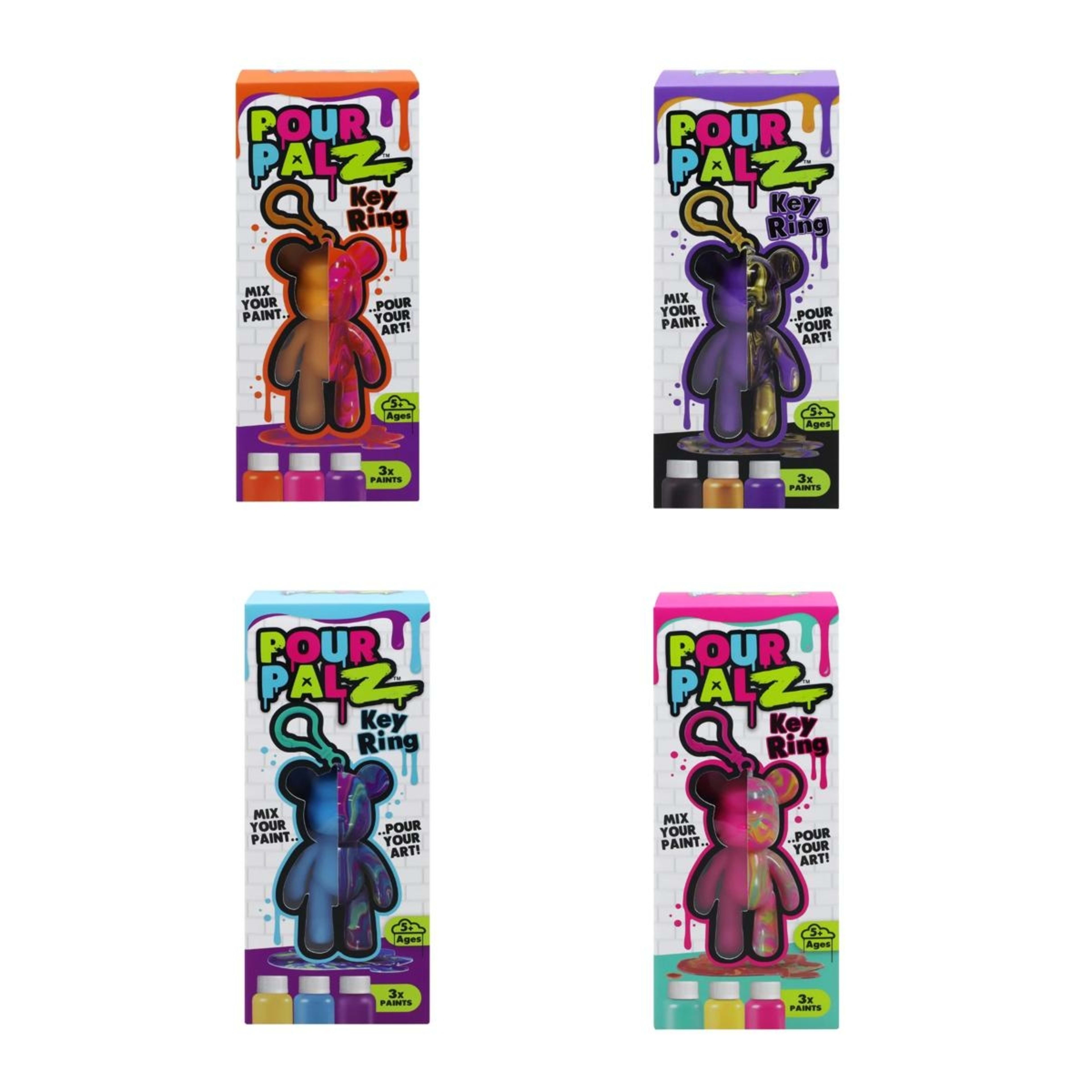 1 Pour PalZ Mini Bear Keyring - Assorted, 1 of 10