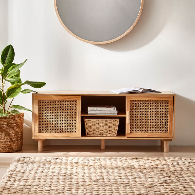 Rattan Entertainment Unit Kmart