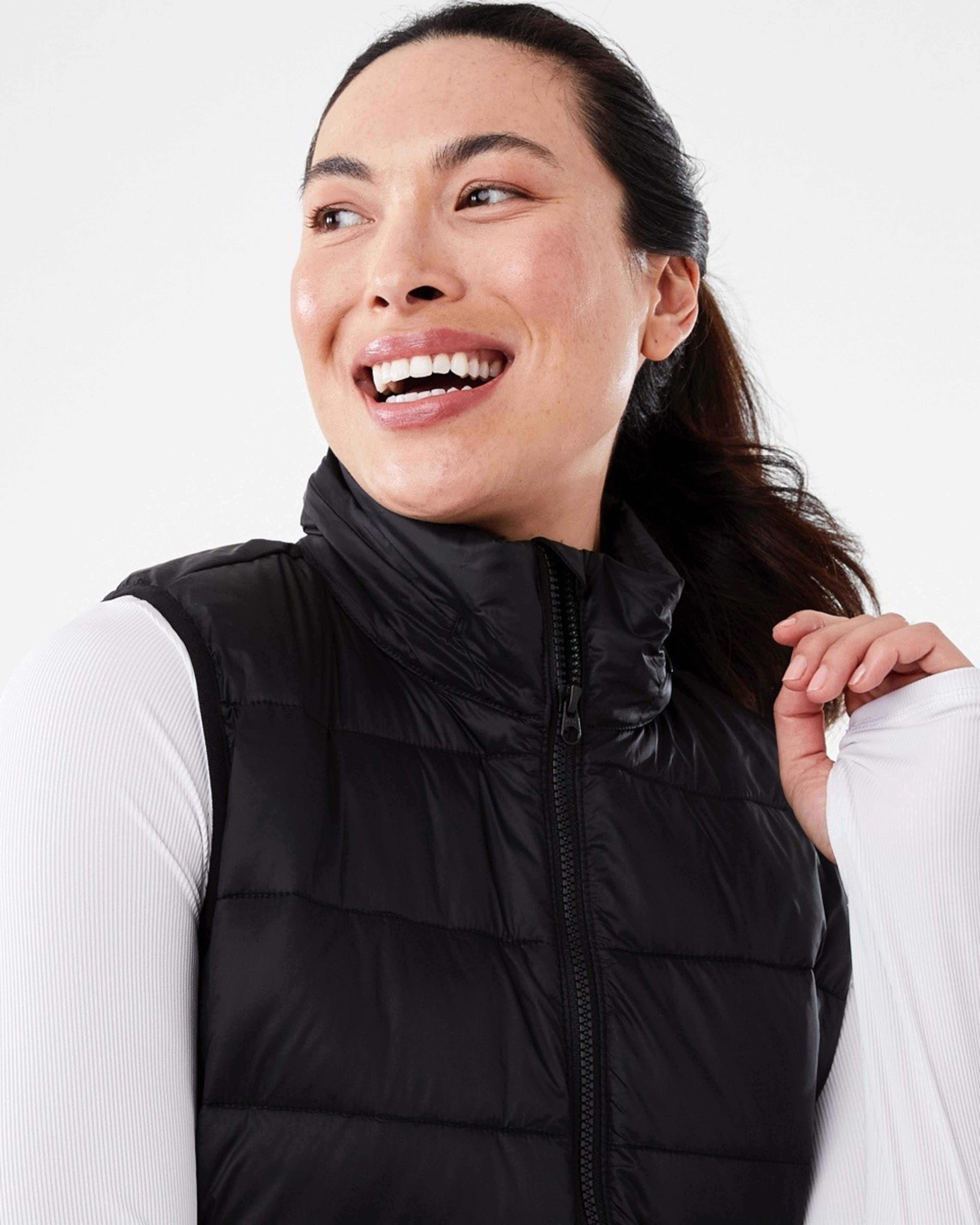 5 Active Womens Packable Puffer Vest Black, 5 of 9