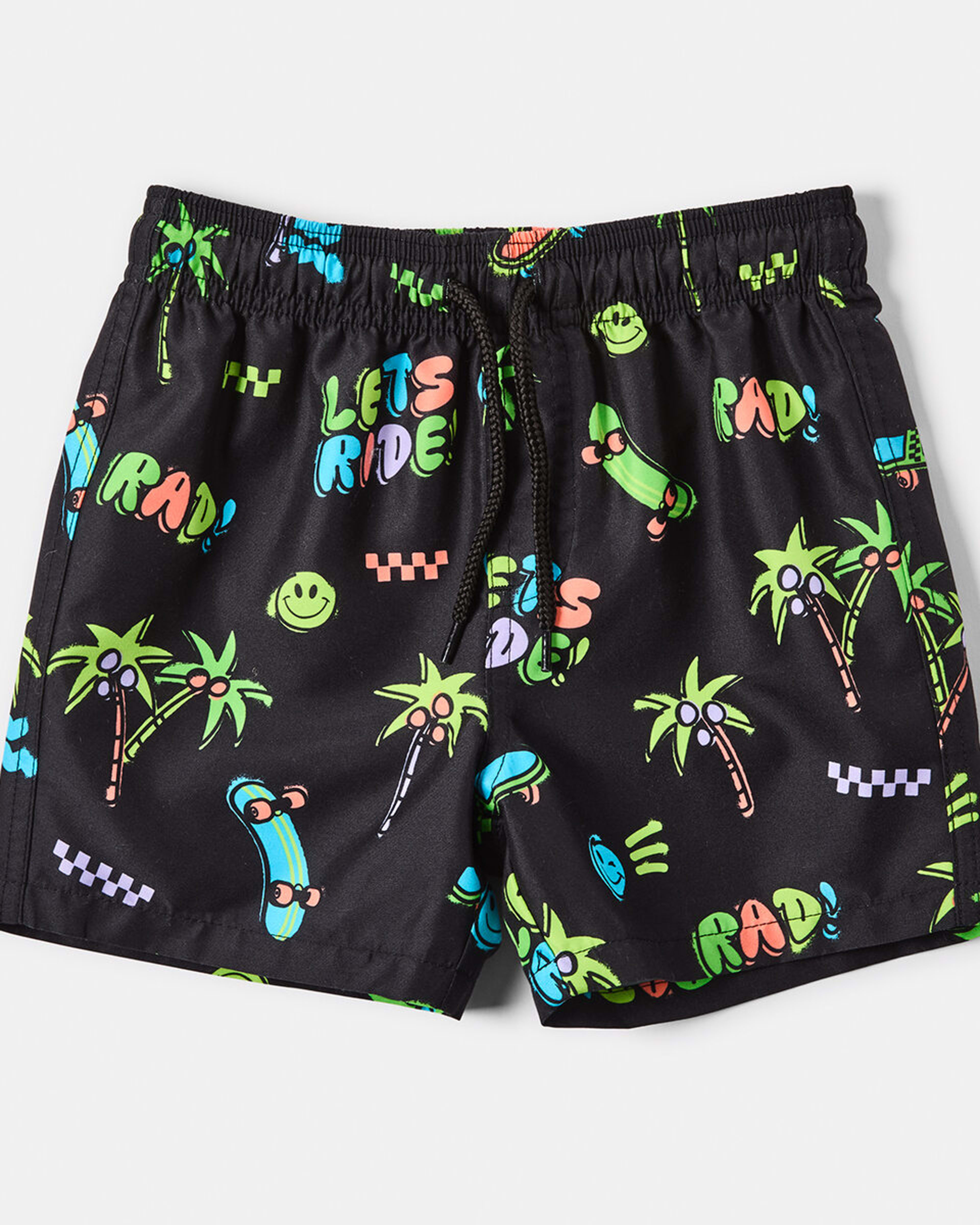 6 Printed Boardshorts Blk Skate, 6 of 8