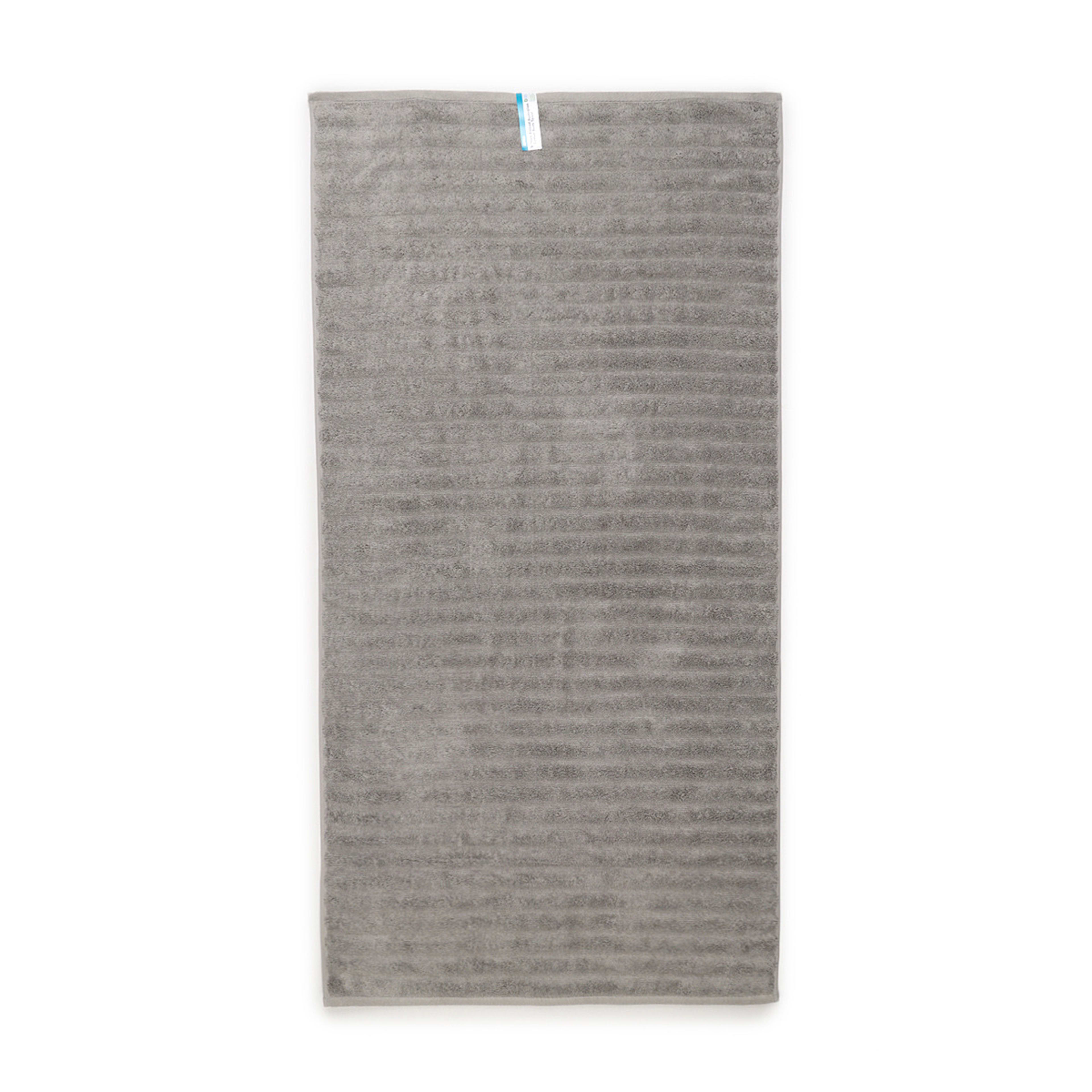 5 Thick Ribbed Australian Cotton Bath Towel - Silver, 5 of 5