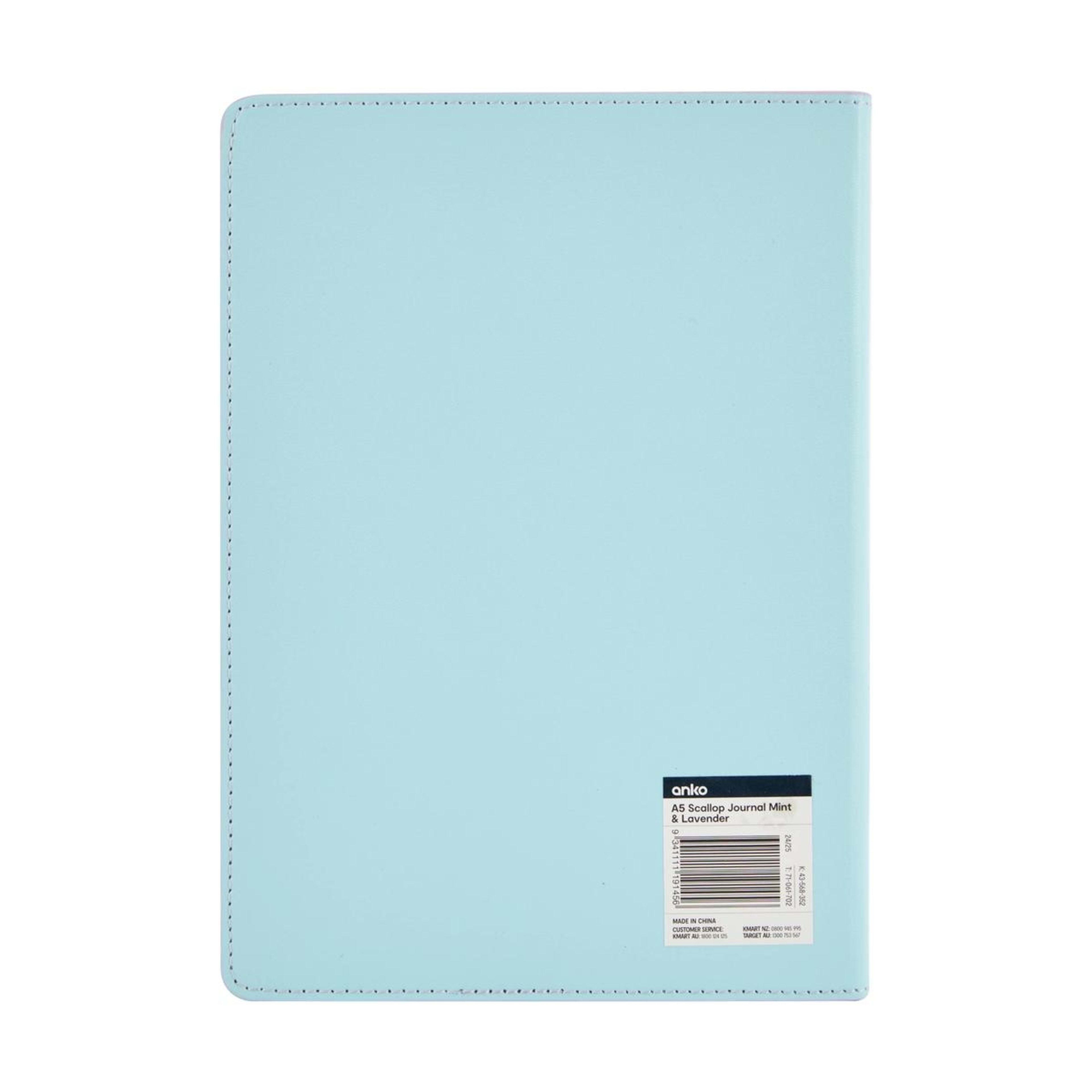 4 A5 Scallop Journal - Mint and Lavender, 4 of 4