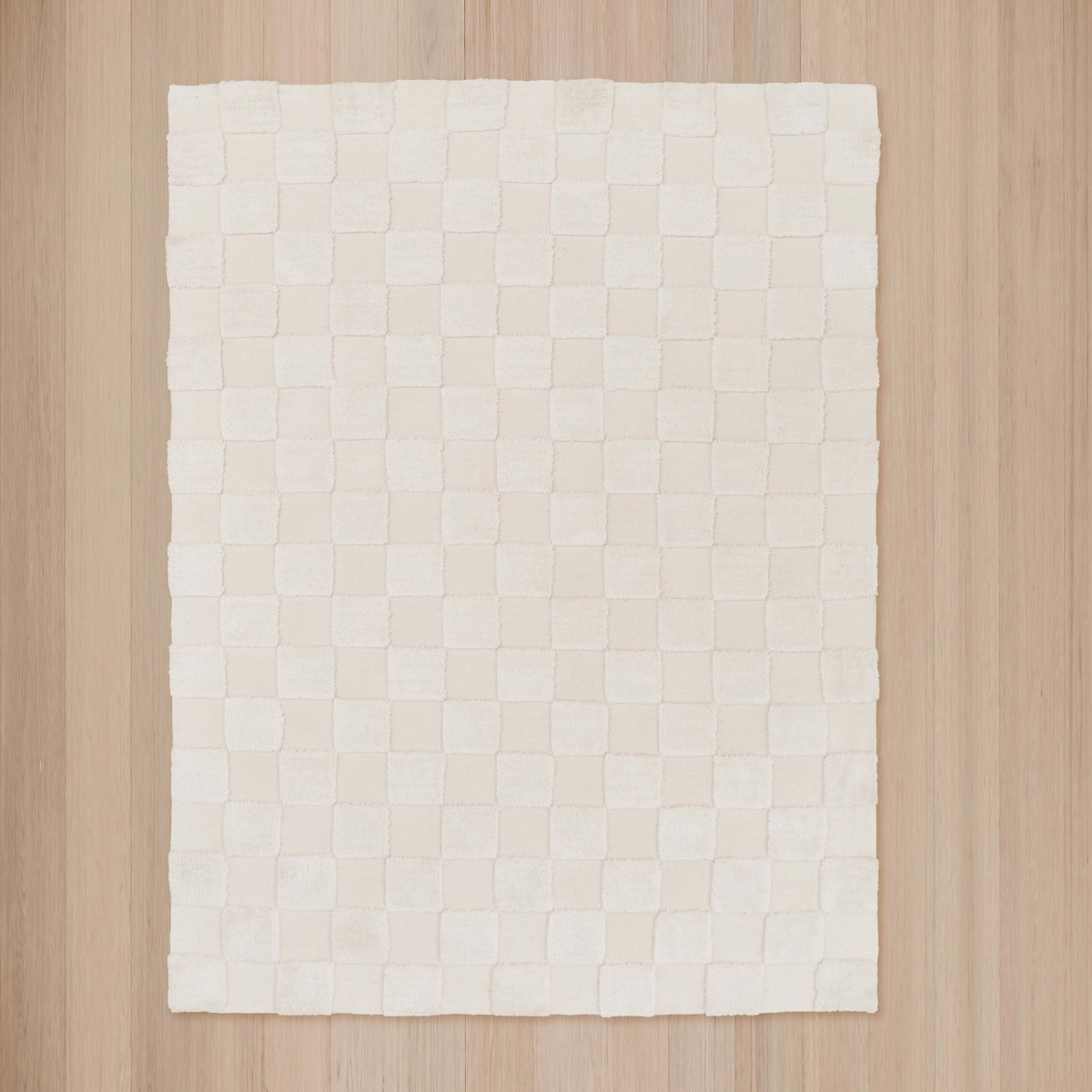 5 Check Rug - Natural, Medium - 180cm x 133cm, 5 of 8