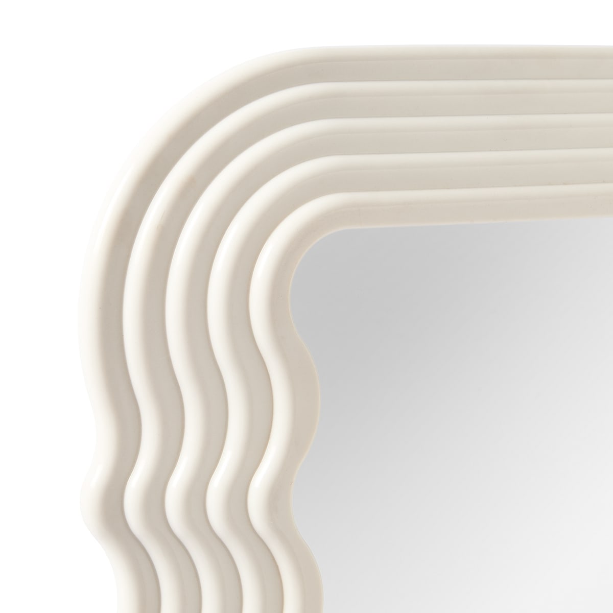 Wavy Mirror - White - Kmart