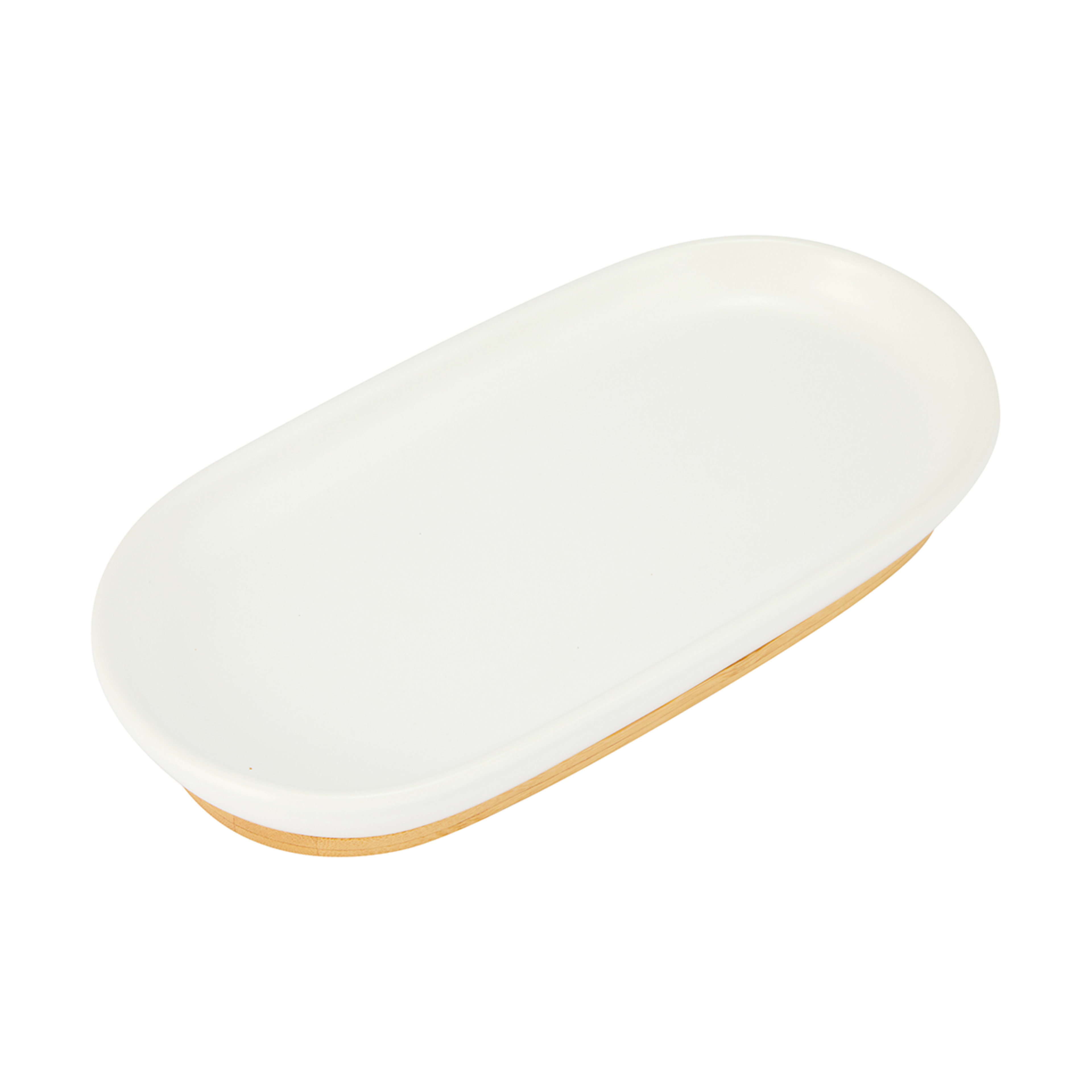 1 Bamboo and White Tray, 1 of 7