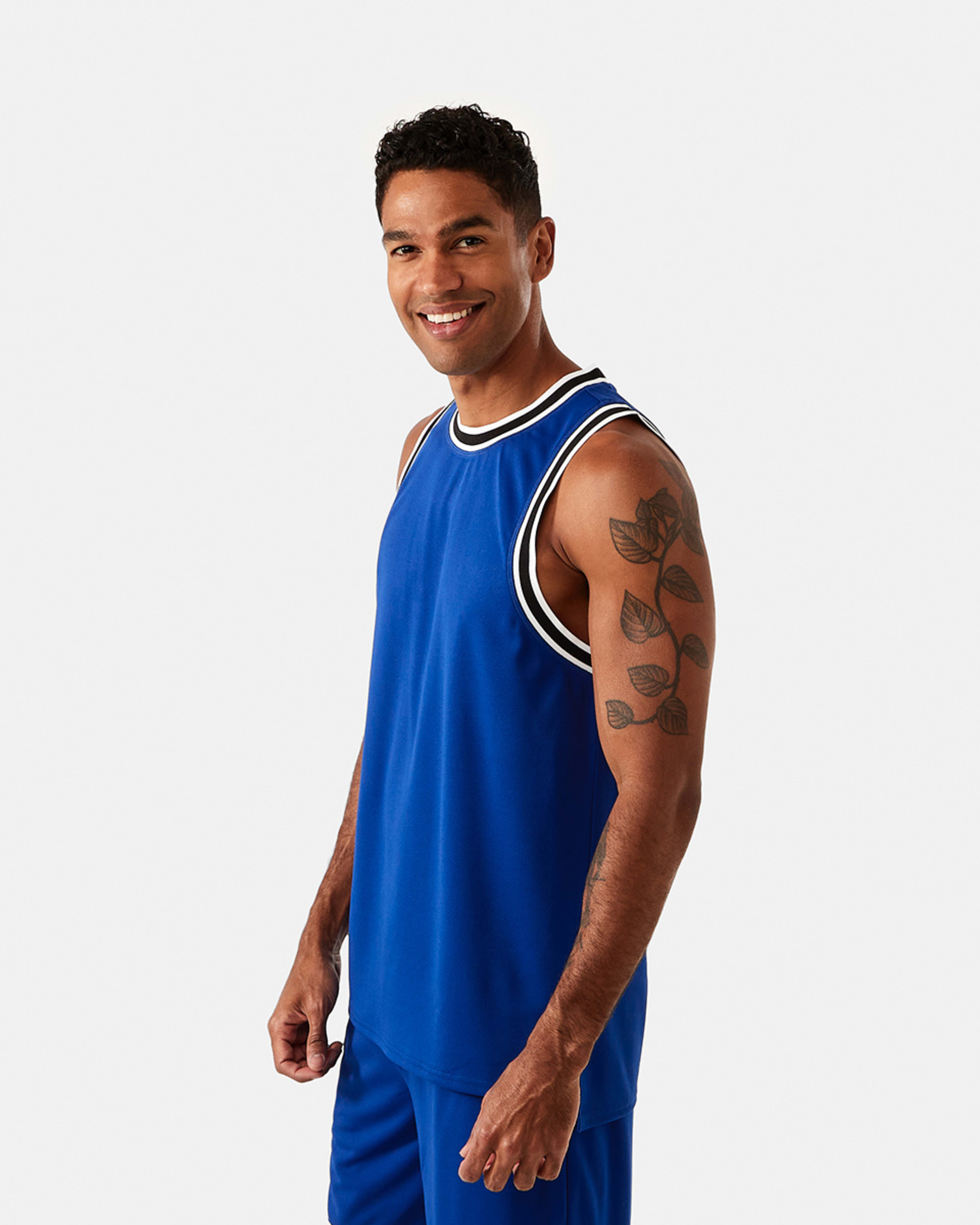 2 Active Mens Basketball Tank Royal Blue, 2 of 7
