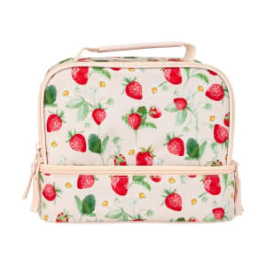 Strawberries Insulated Twin Deck Lunch Bag