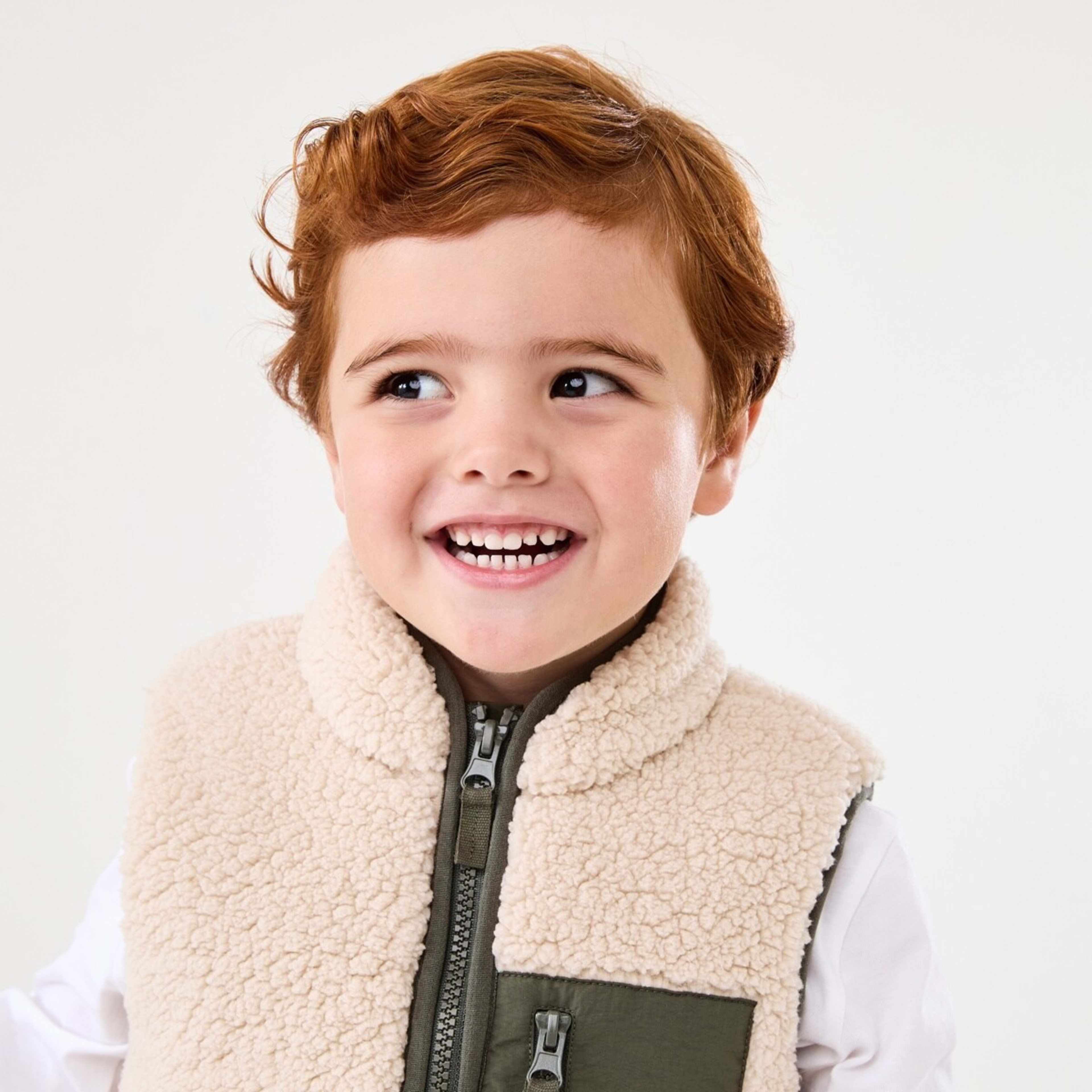 3 Sherpa Vest Natural Ecru, 3 of 9