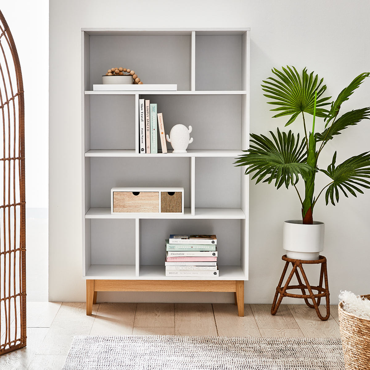 Kmart shop bookcase white