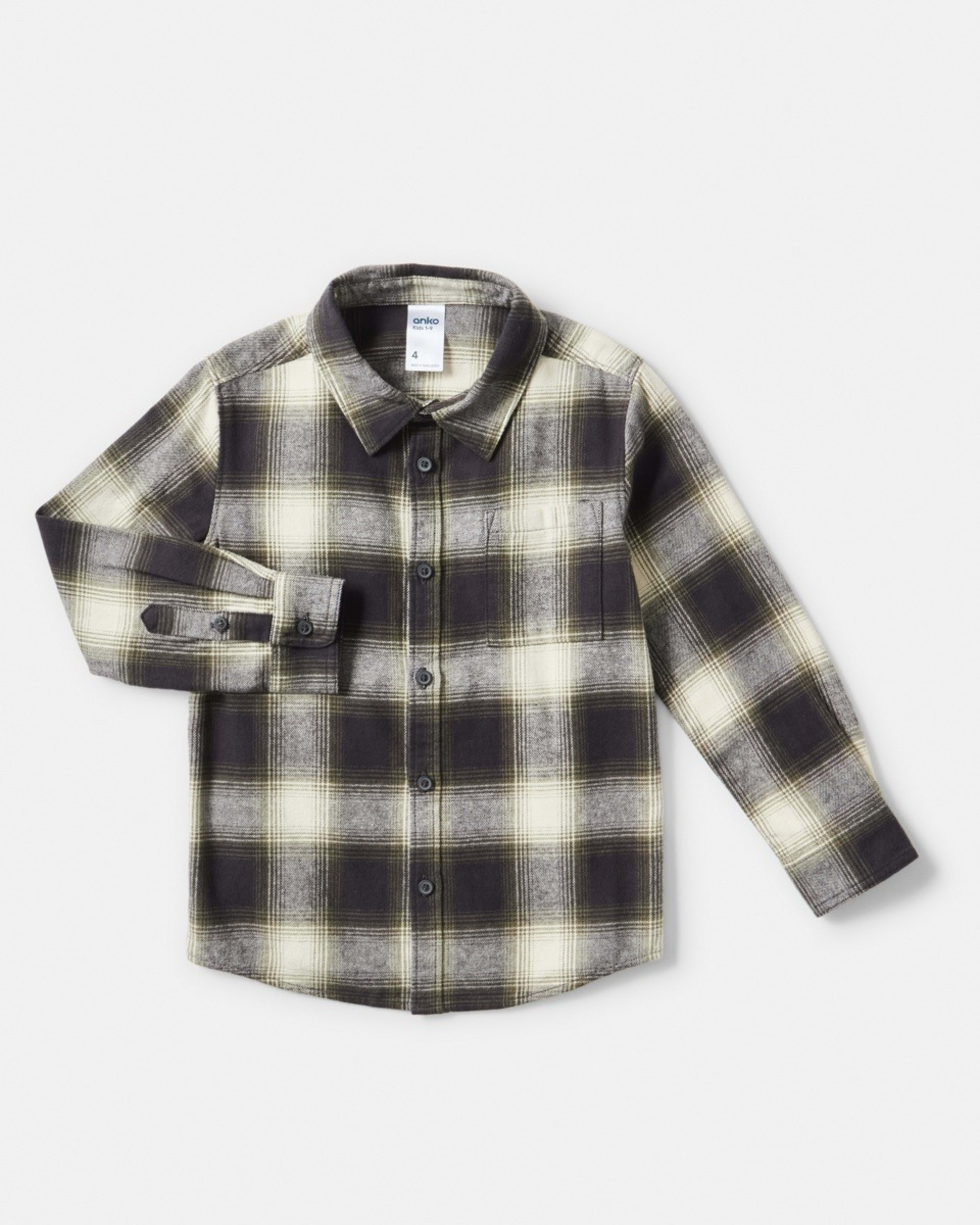 8 Yarn Dyed Flannel Shirt Grn Check, 8 of 9