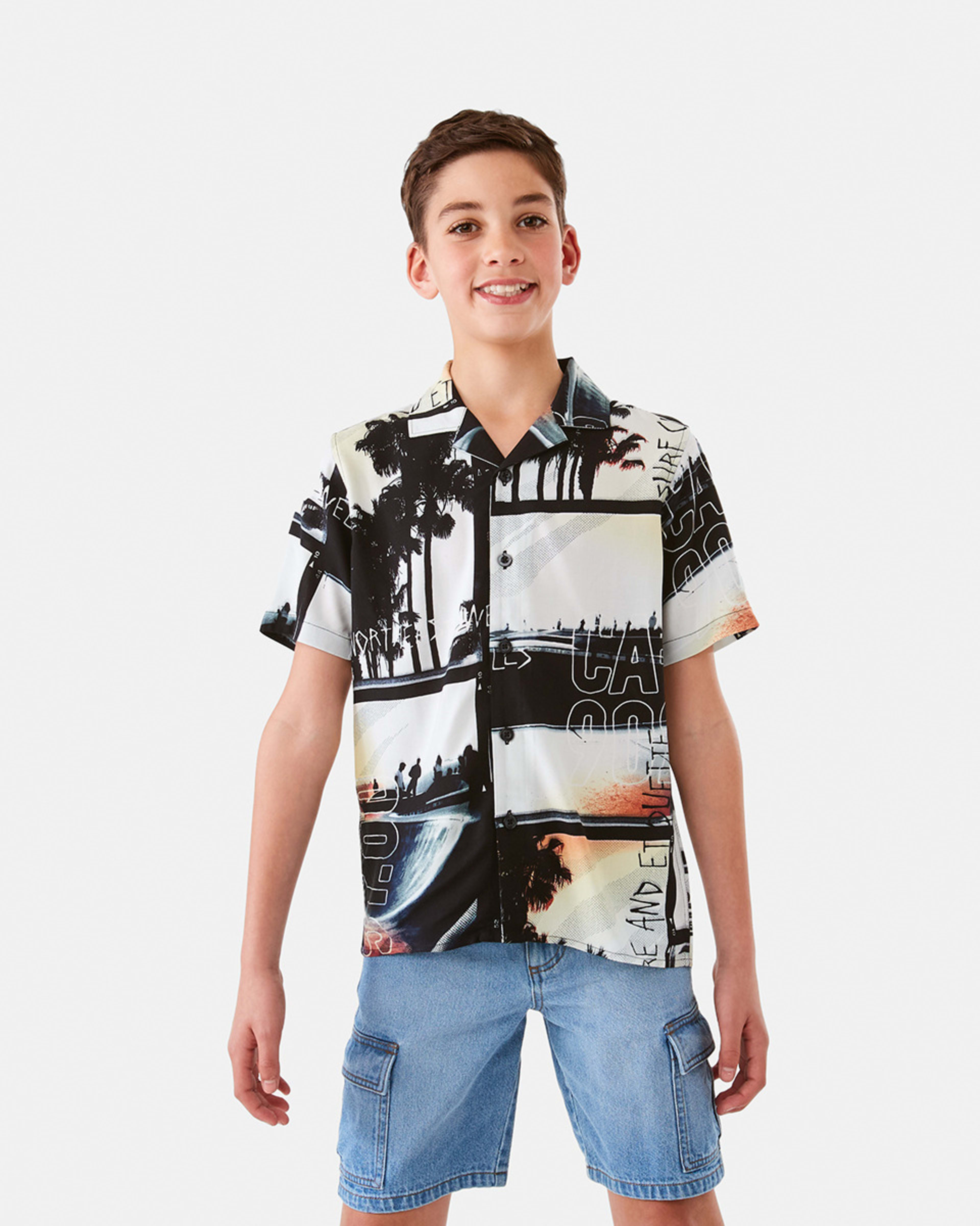 1 Short Sleeve Resort Shirt Wht Plmskt, 1 of 9