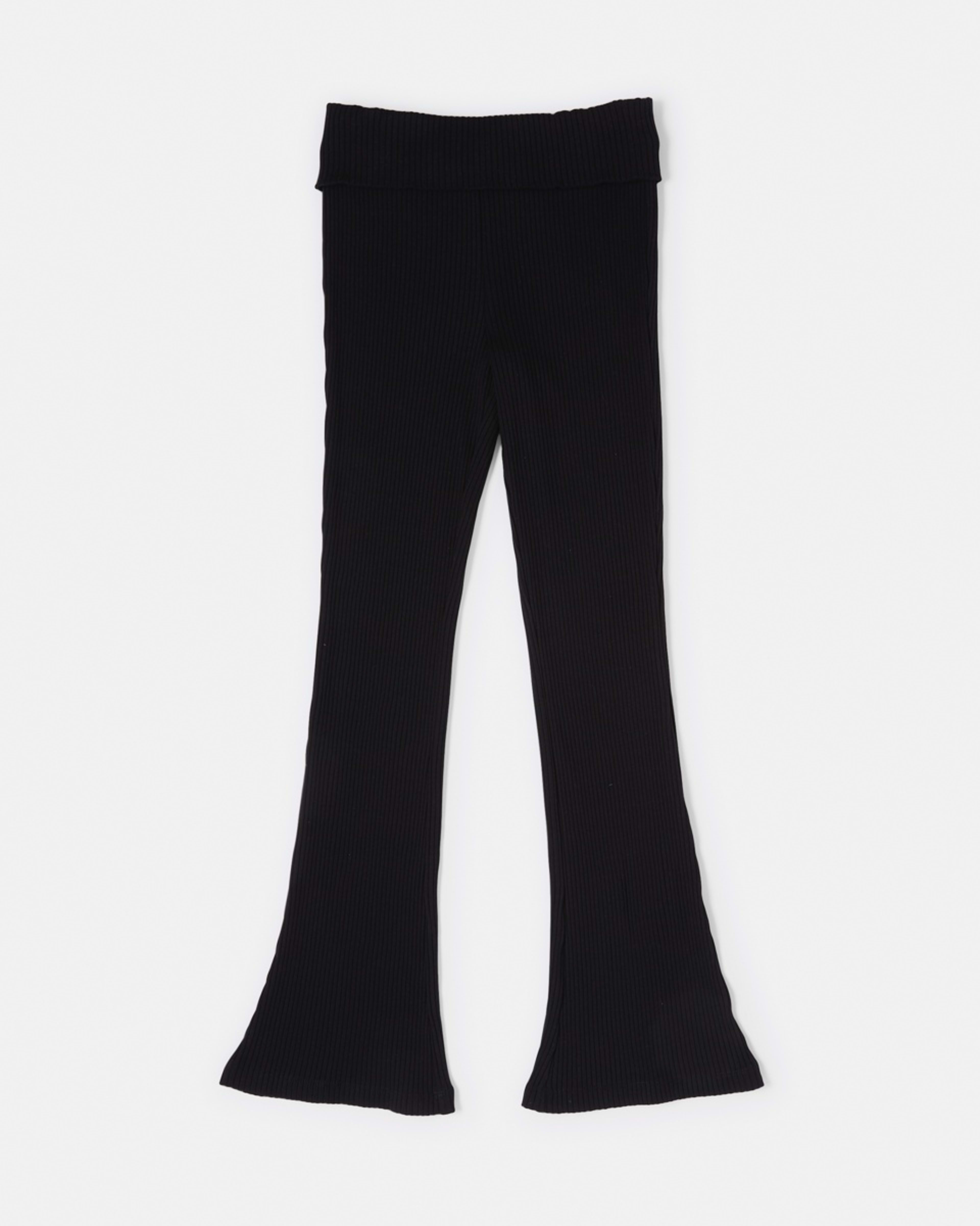7 Rib Roll Waist Leggings Black, 7 of 8