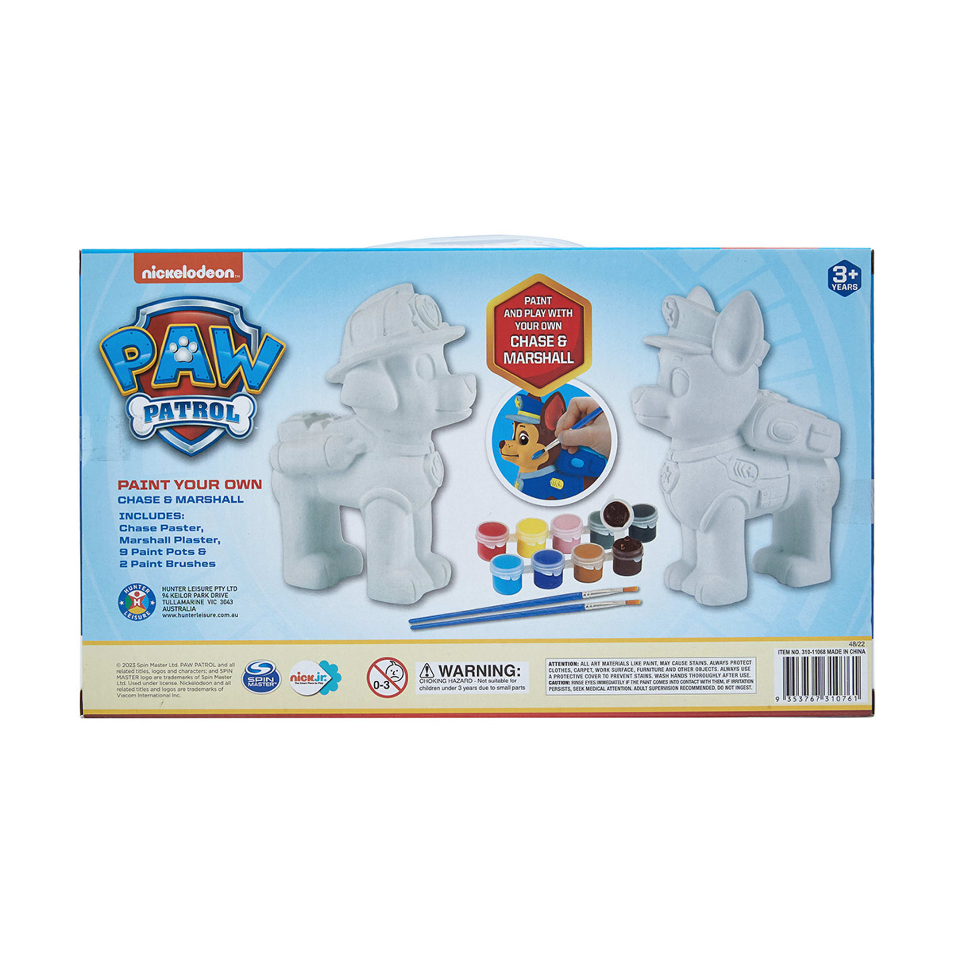 Nickelodeon PAW Patrol Paint Your Own Chase and Marshall Set Kmart