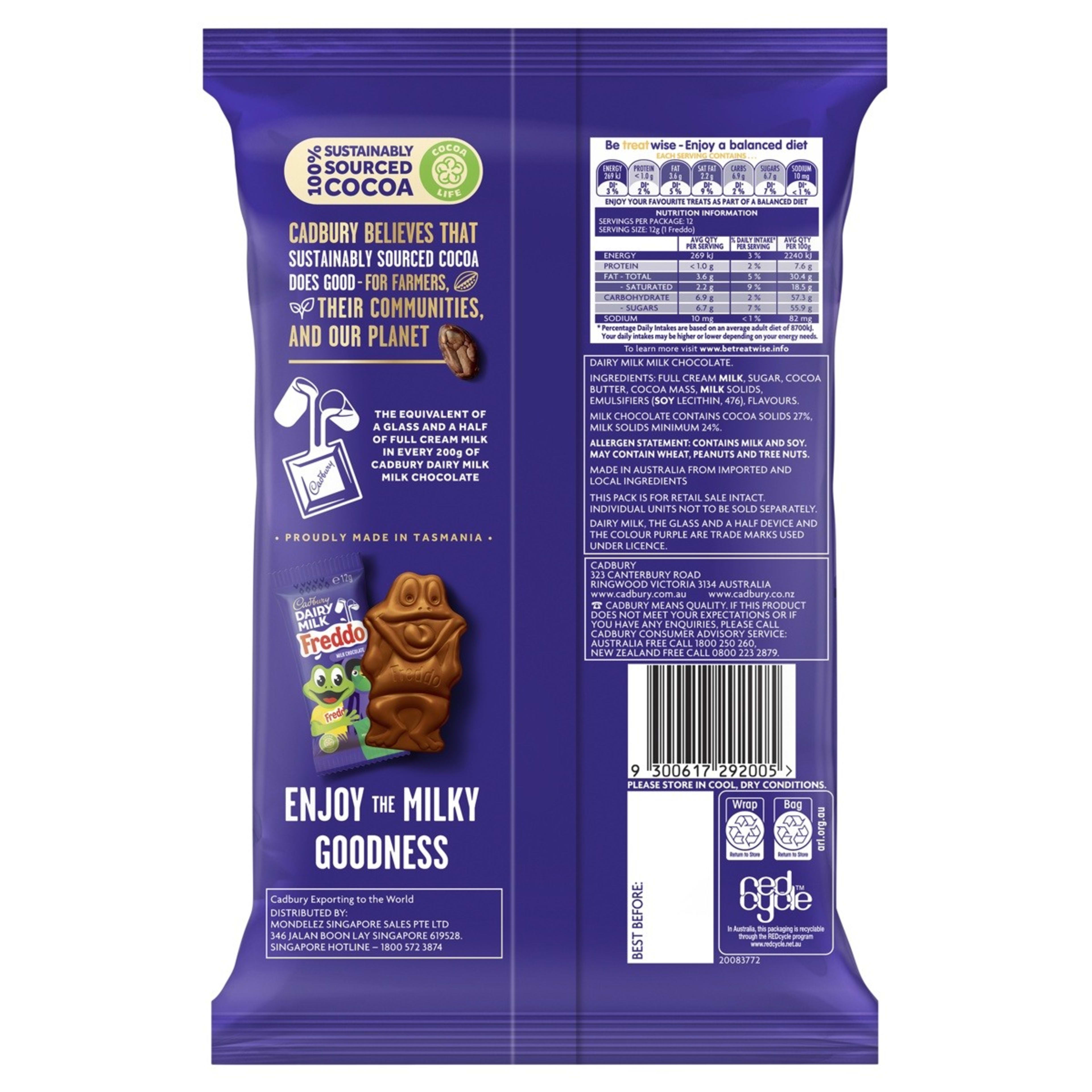 2 12 Piece Cadbury Dairy Milk Freddo Milk Chocolate Sharepack 144g, 2 of 2