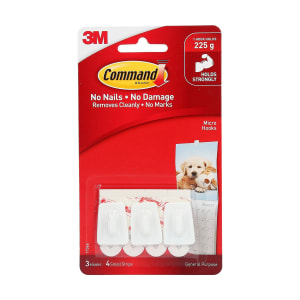 3 Pack Command Mounting Hooks Micro - White - Kmart