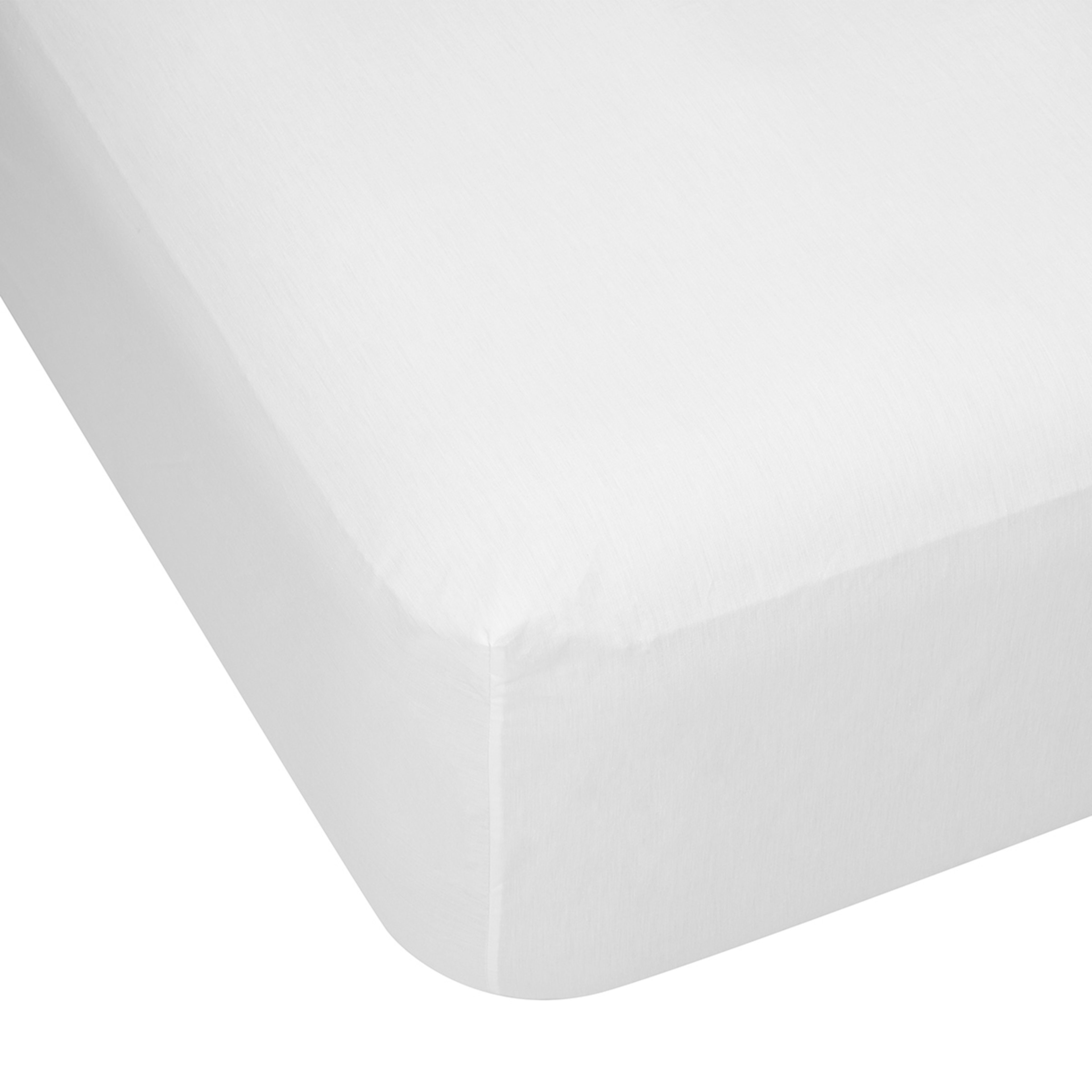 1 250 Thread Count Cotton Rich Fitted Sheet - Queen Bed, White