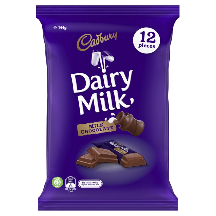 12 Pack Cadbury Dairy Milk Chocolate 144g Kmart