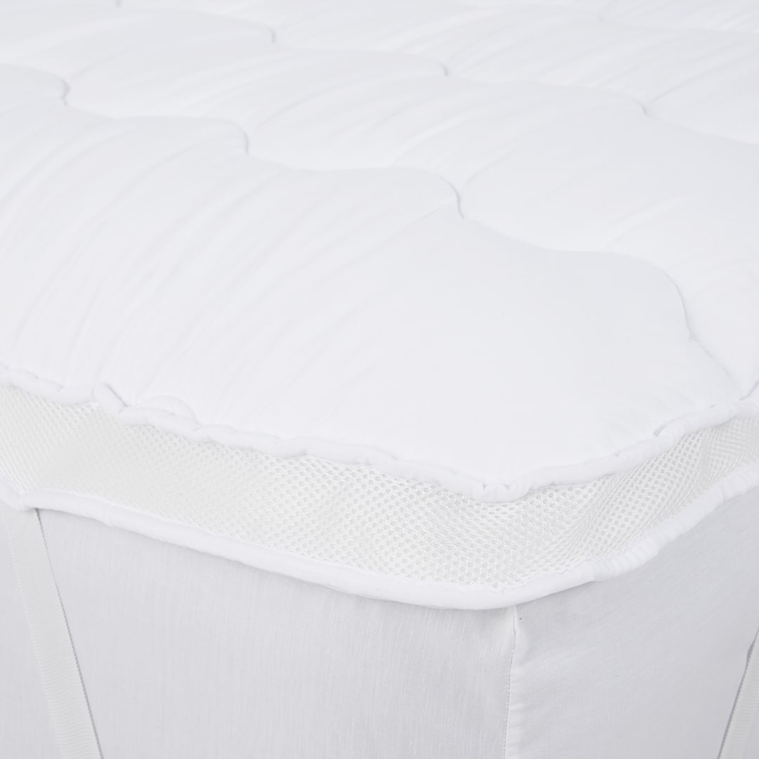 Strapped Airflow Mattress Topper King Bed, White Kmart