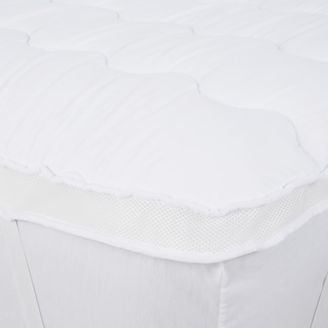 Strapped Airflow Mattress Topper King Bed, White Kmart