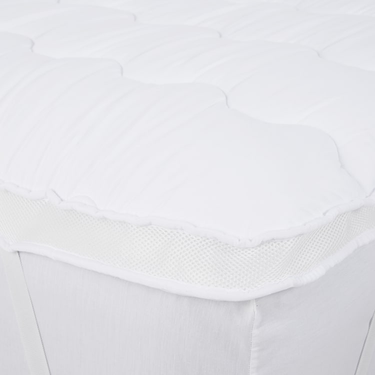 Strapped Airflow Mattress Topper King Bed, White Kmart