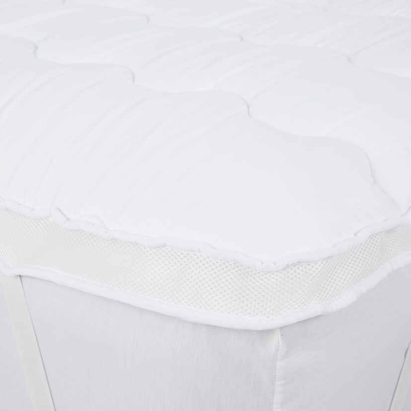 Strapped Airflow Mattress Topper King Bed, White Kmart