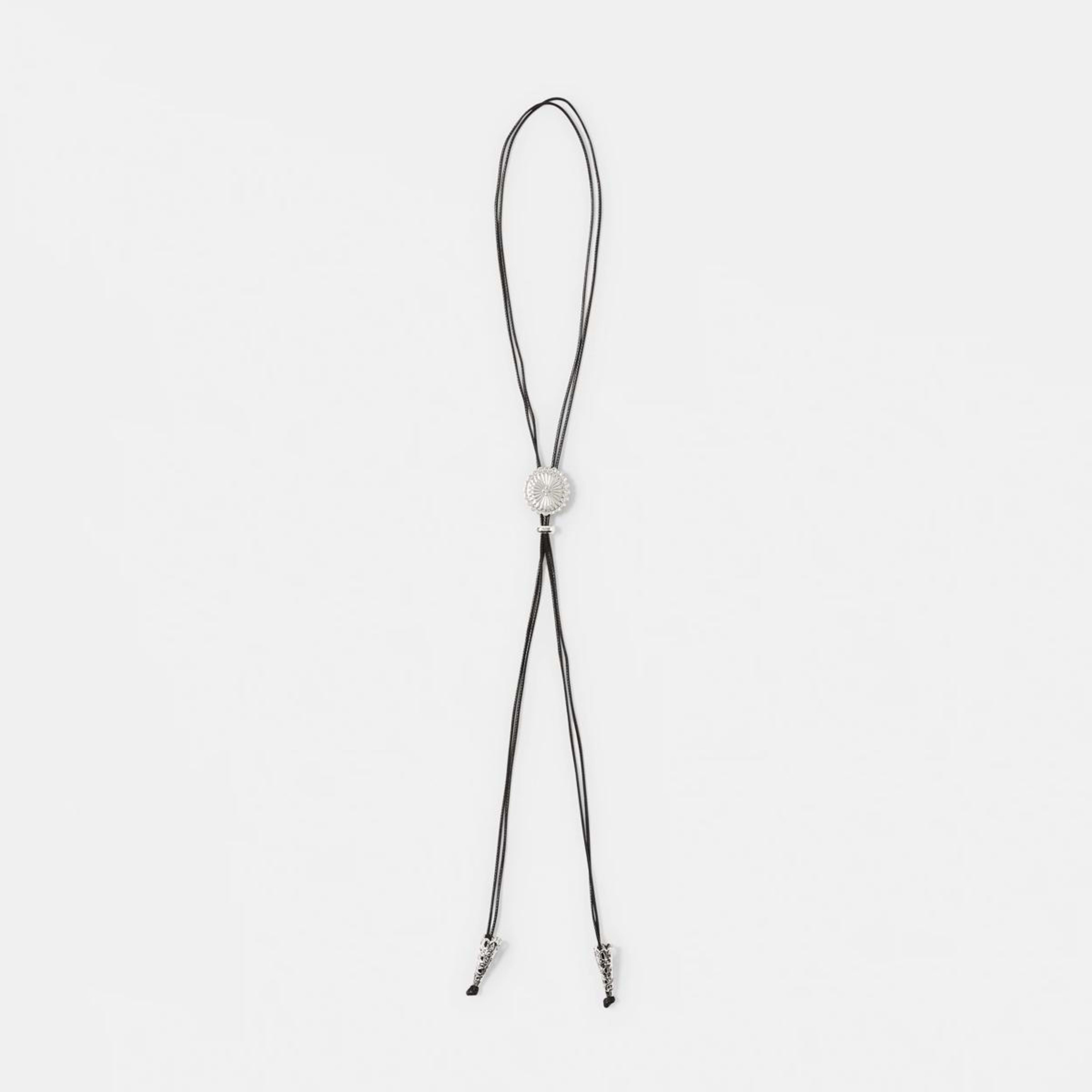 1 Bolo Necklace - Black and Silver Tone, 1 of 4