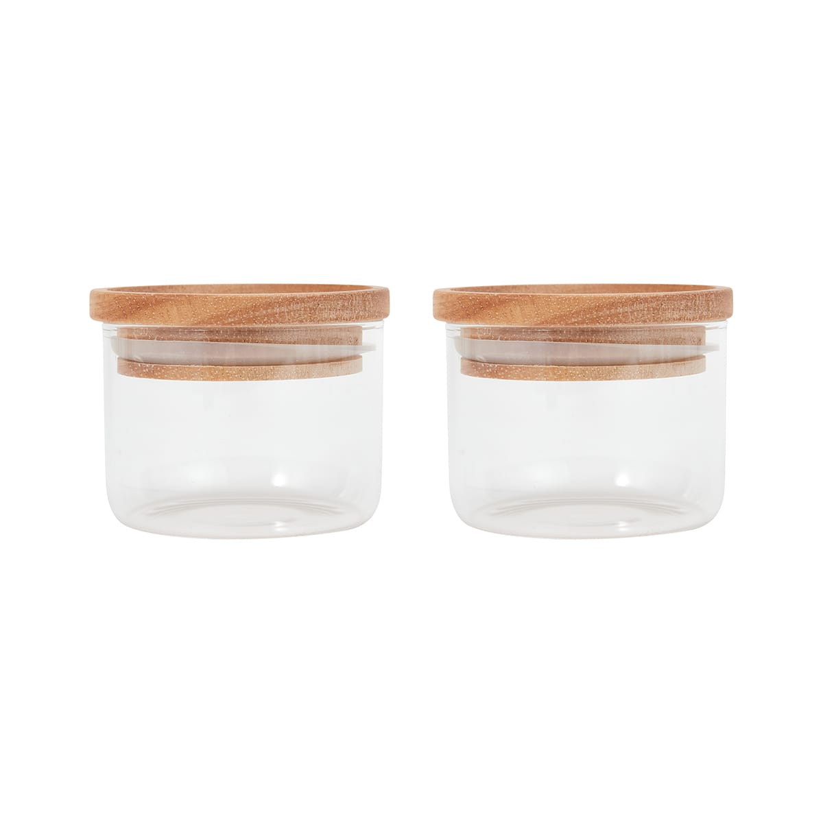 2 Mini Glass Canisters Kmart