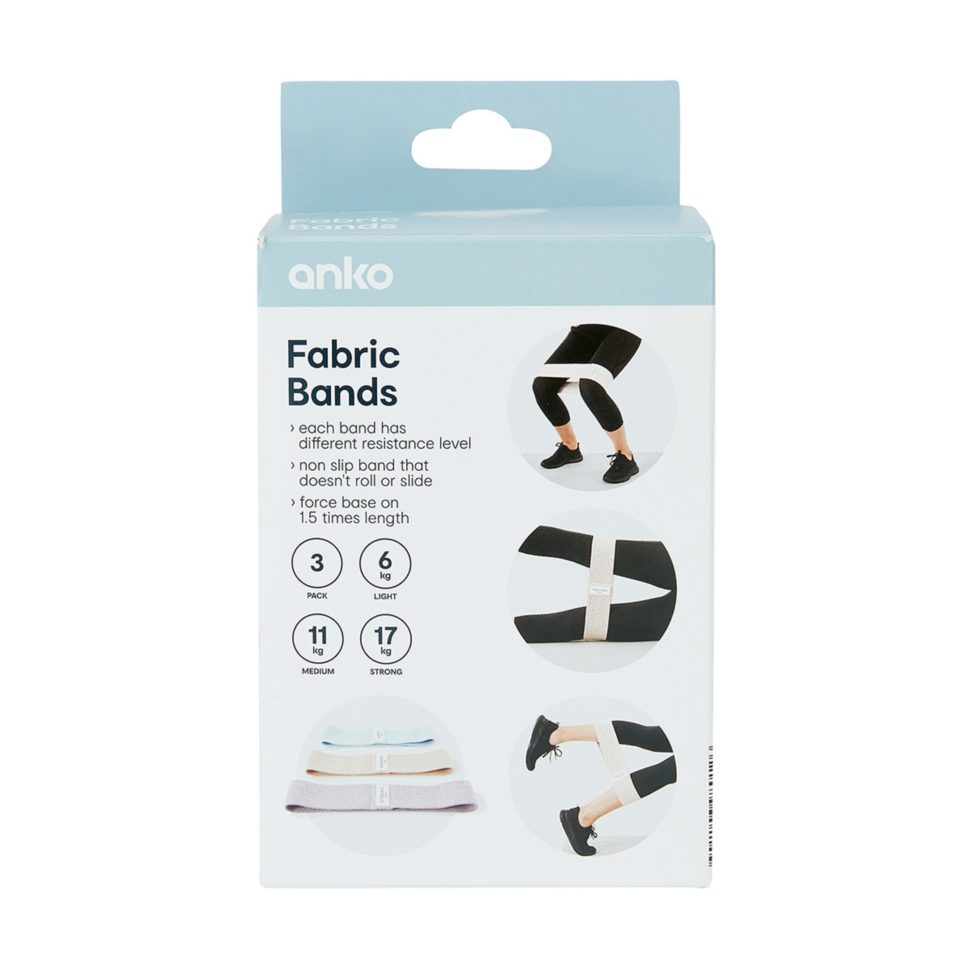 3 Pack Fabric Stretch Bands Kmart