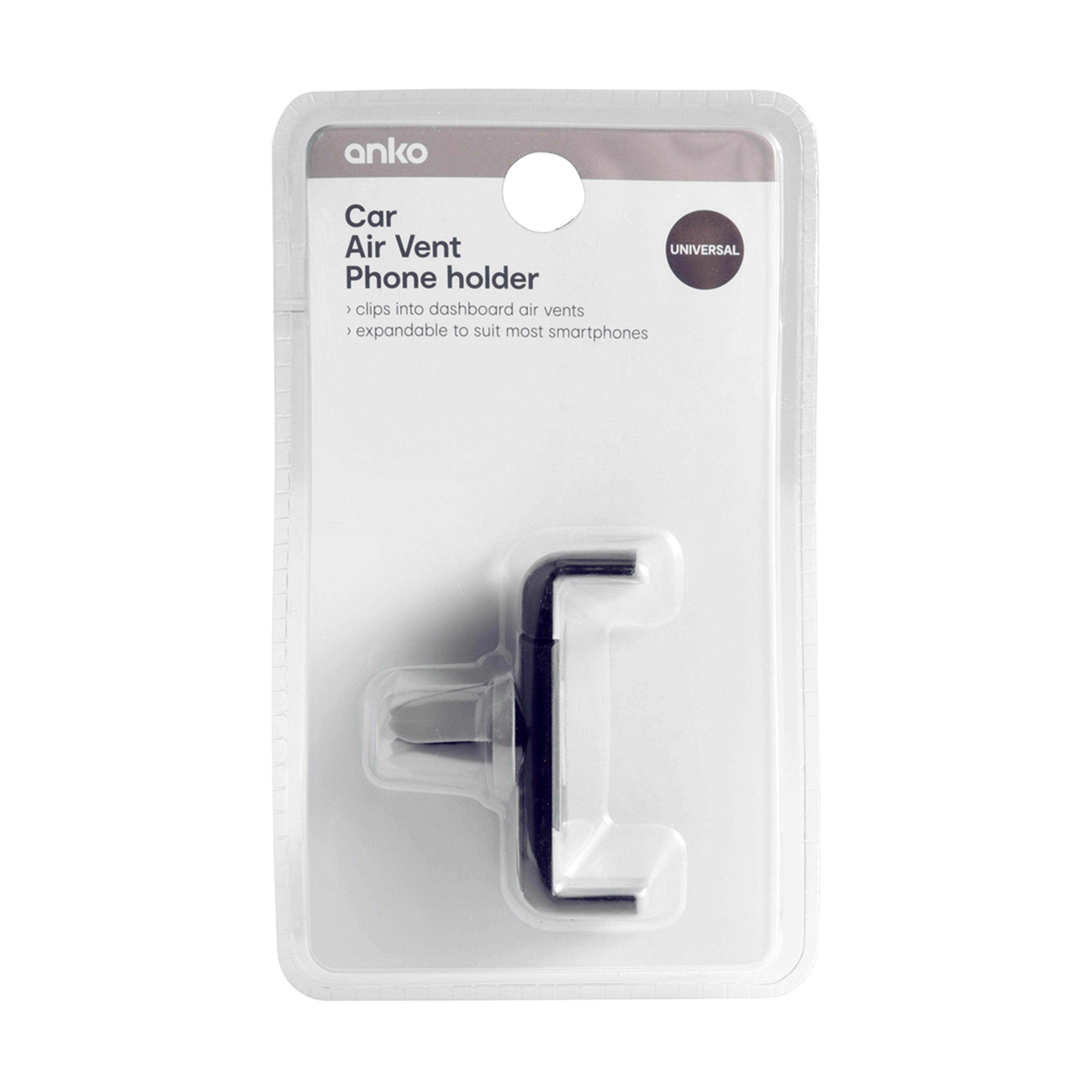 Car Air Vent Phone Holder Black & Grey Kmart