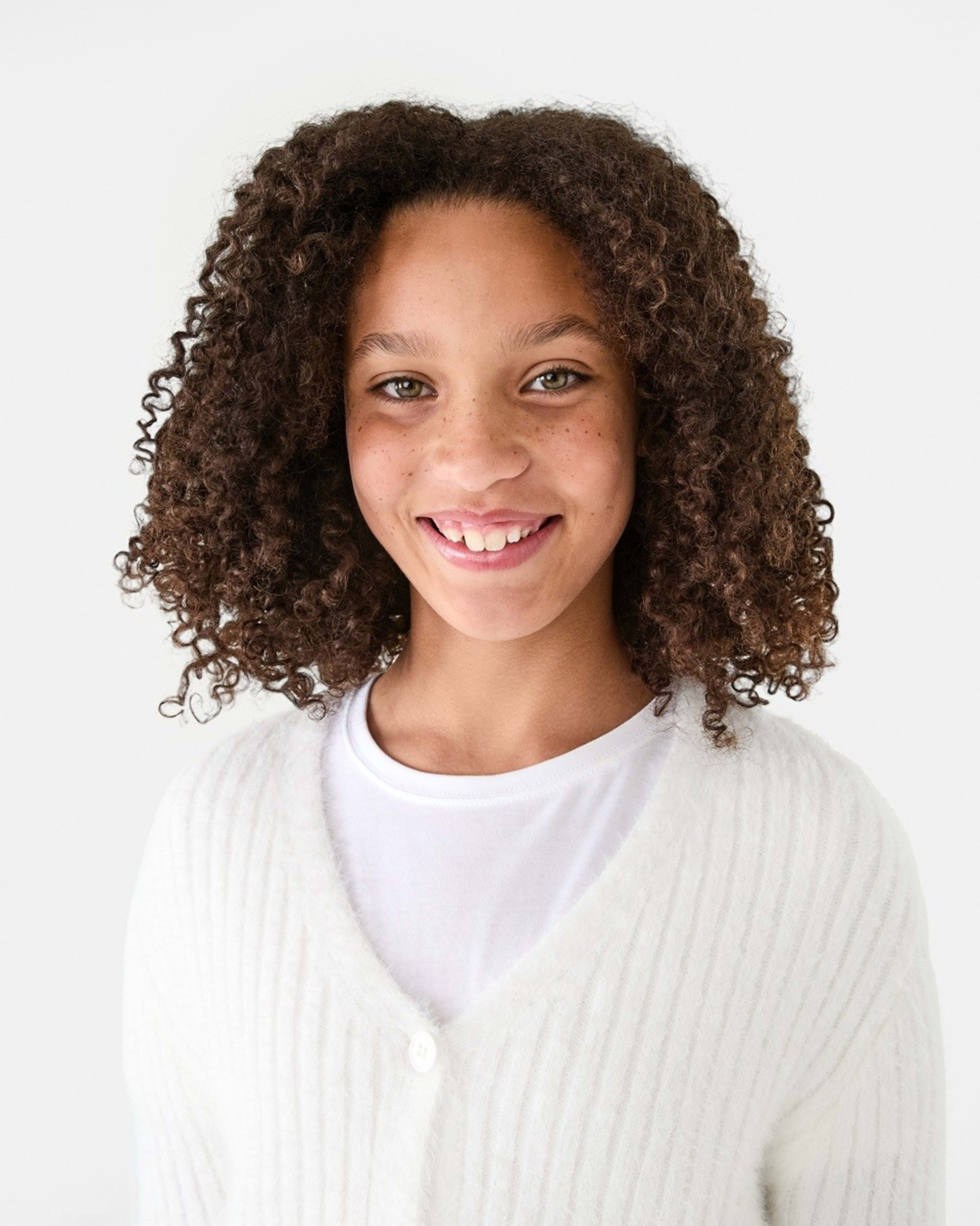 3 Crop Rib Cardigan Cream, 3 of 9