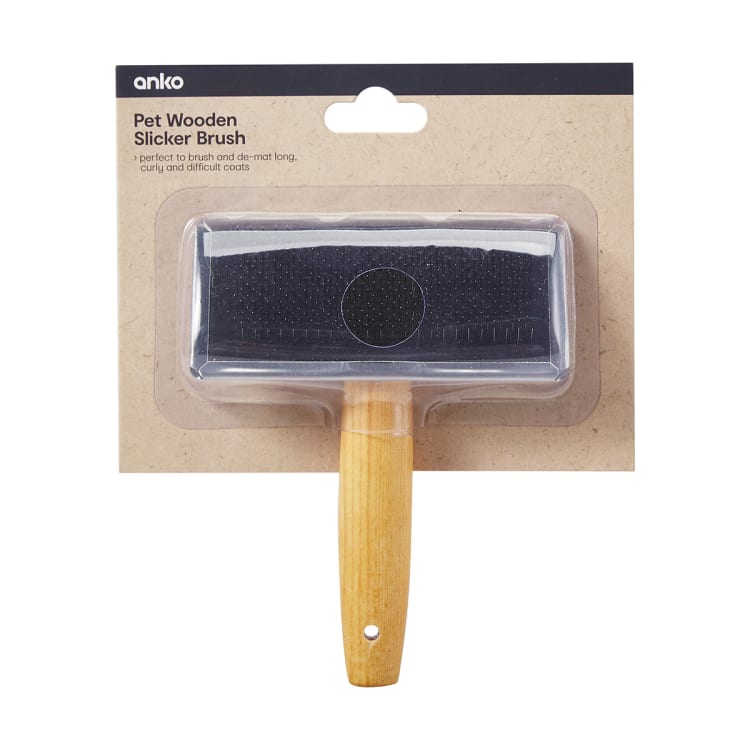 Pet Brush Slicker Wooden Kmart