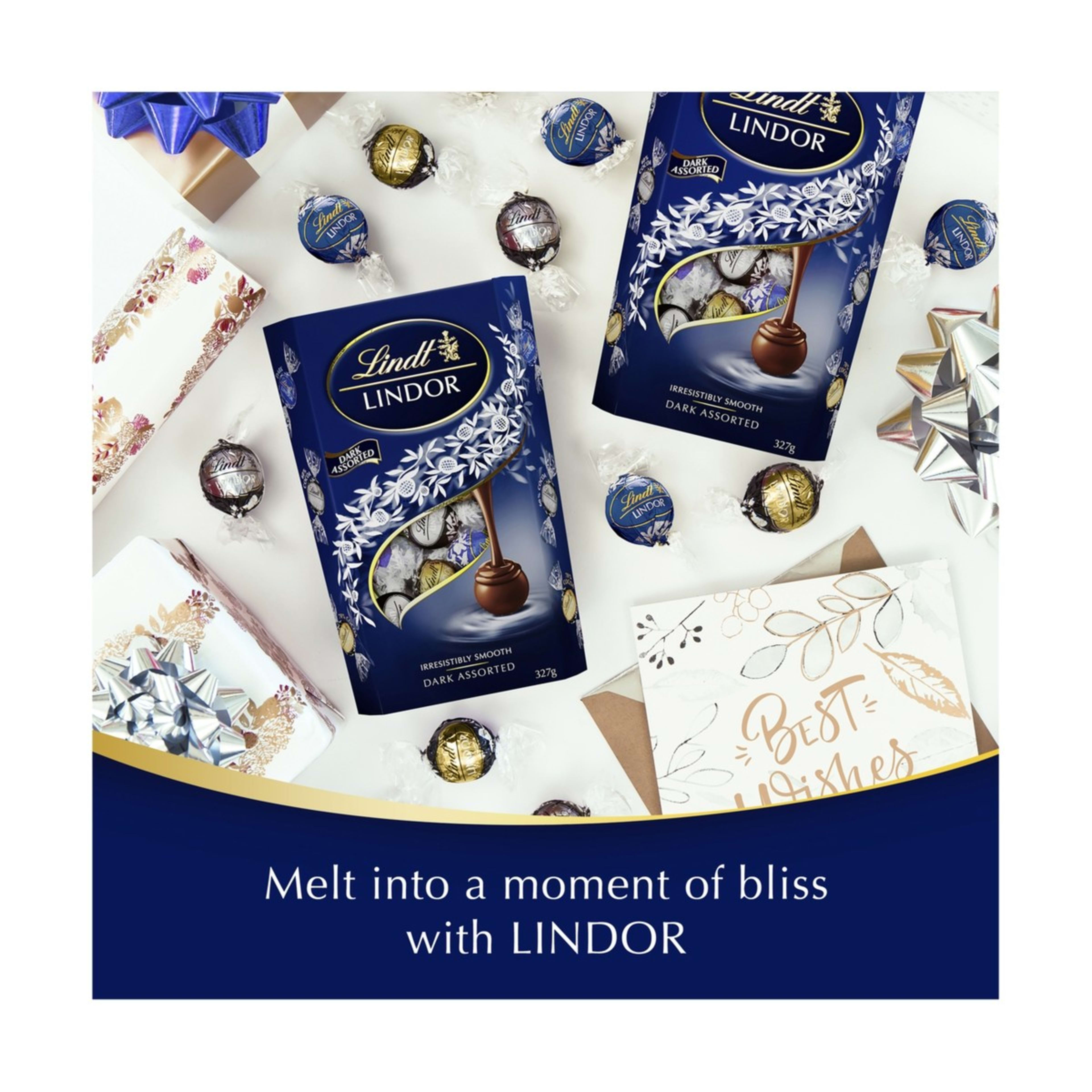 7 Lindt LINDOR Dark Assorted Chocolate Cornet 327g, 7 of 7