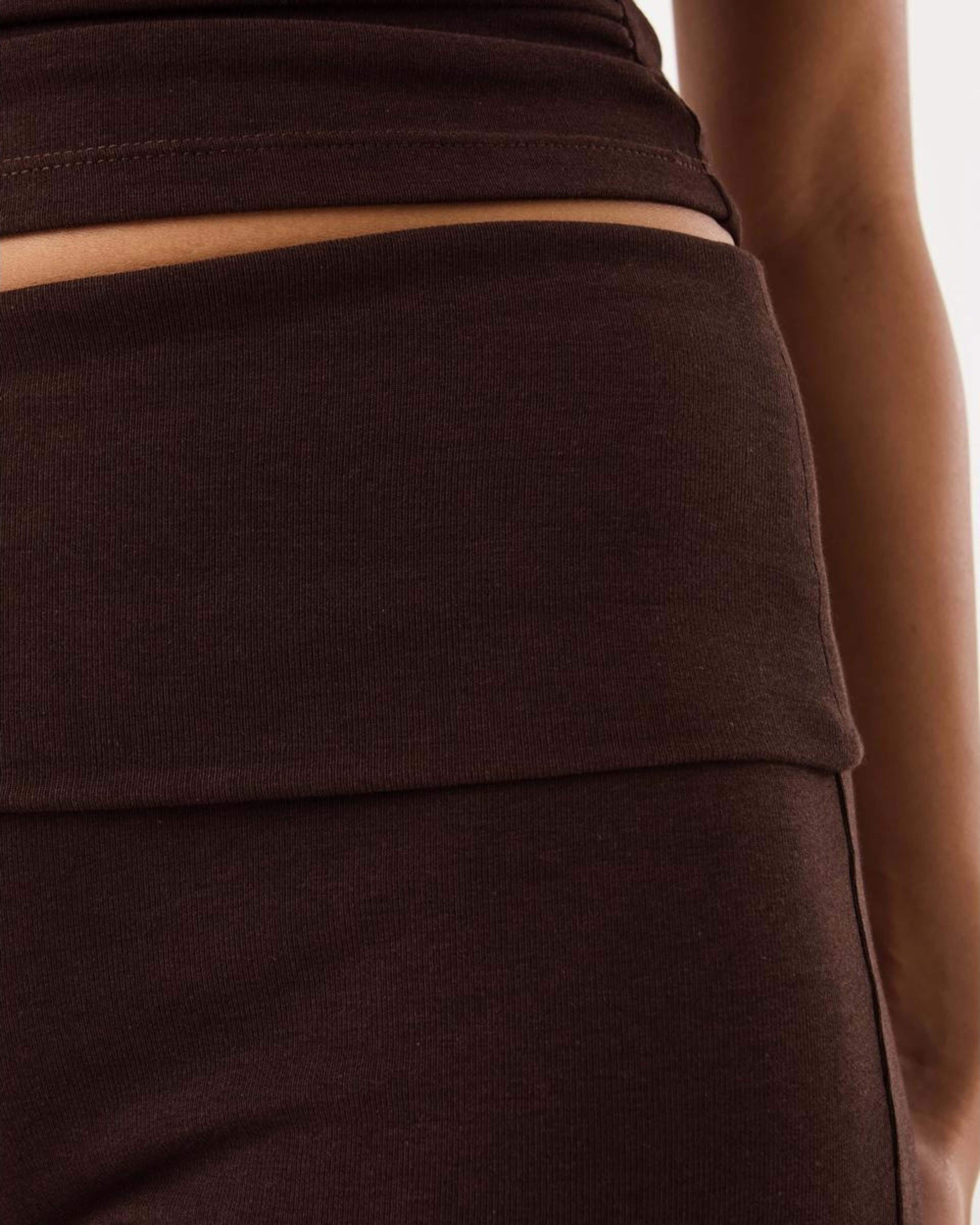 5 Fold Over Mini Shorts Melt Brown, 5 of 6