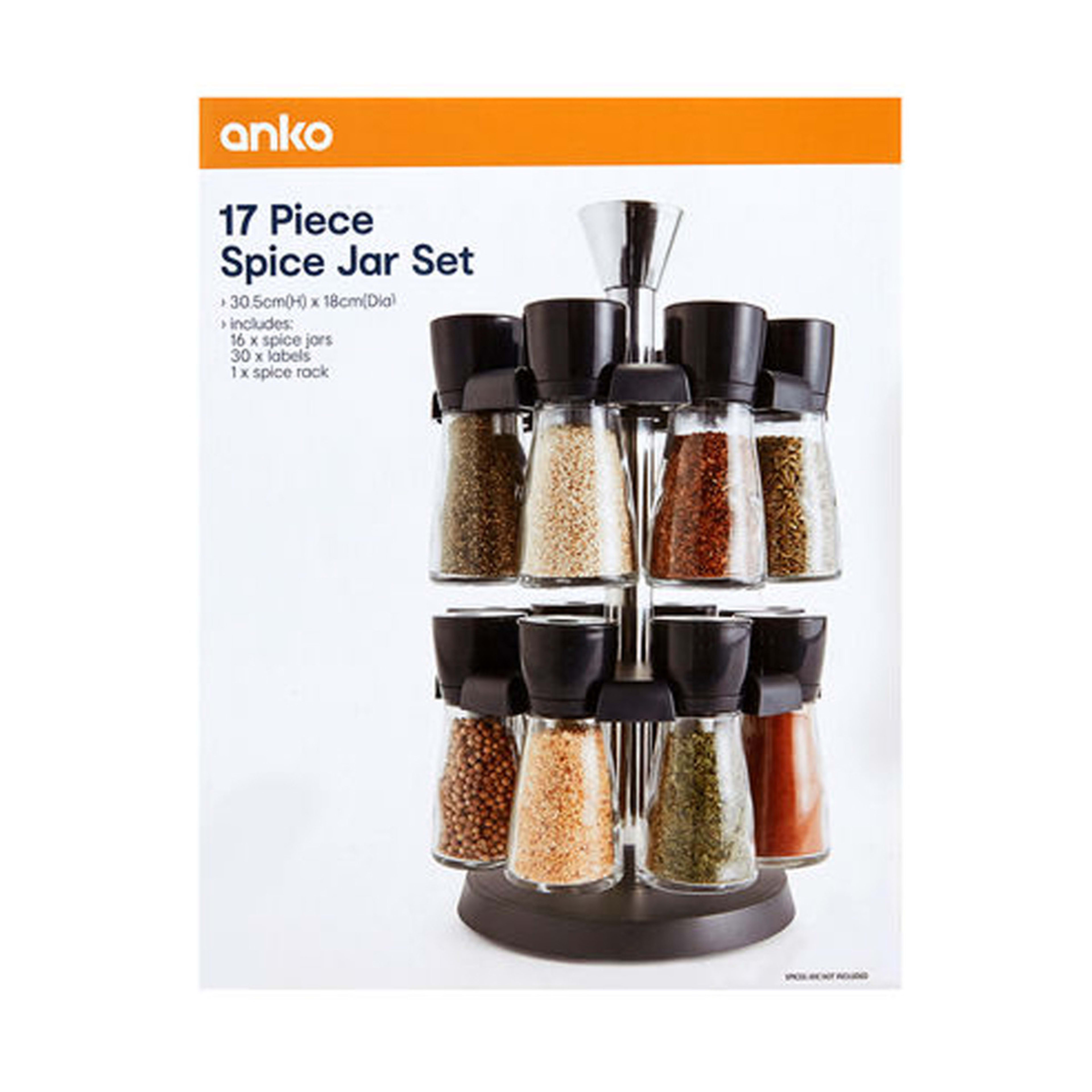 17 Piece Spice Jar Set Kmart