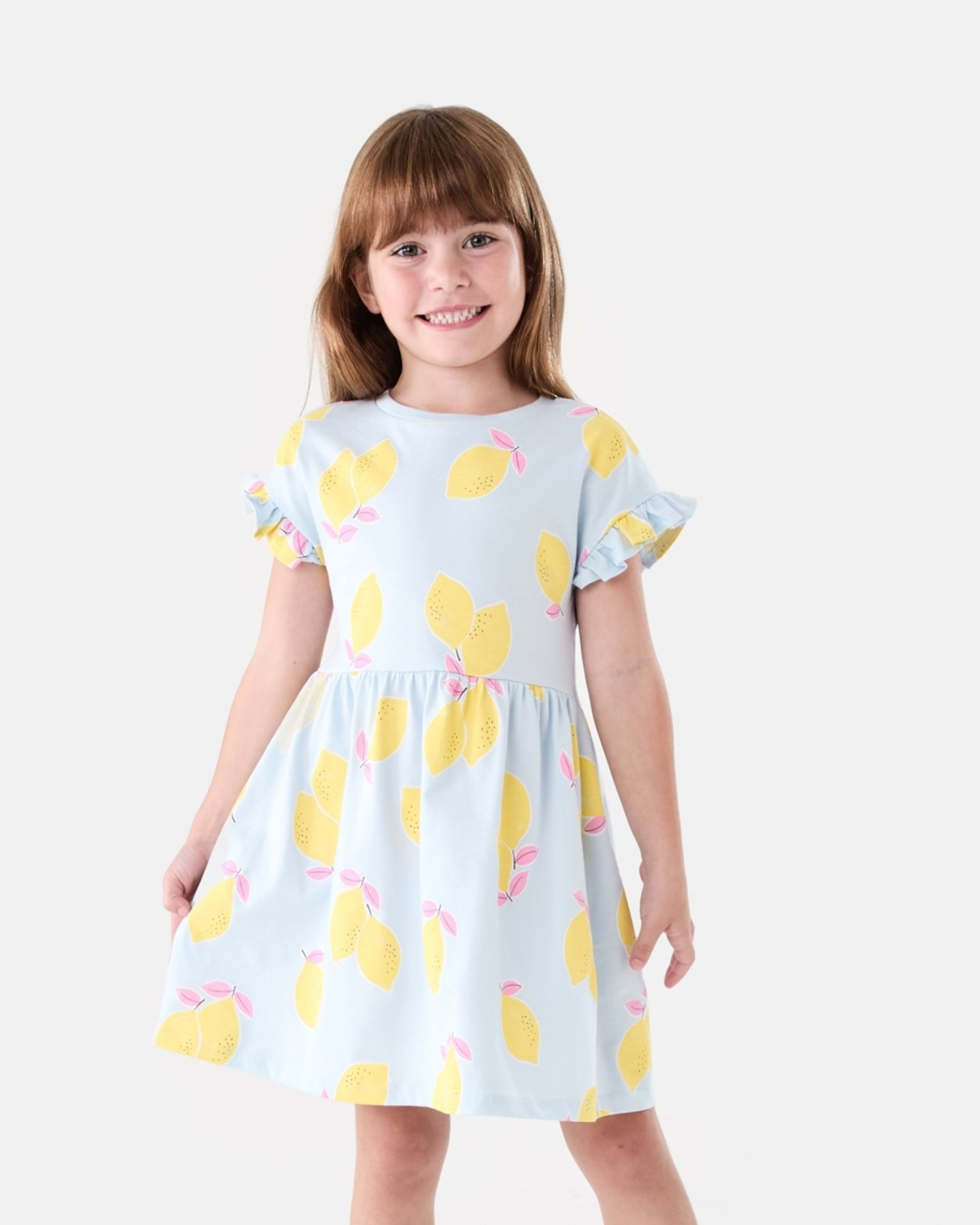 1 Jersey Dress LEMON FLOATS ICE MIST, 1 of 7