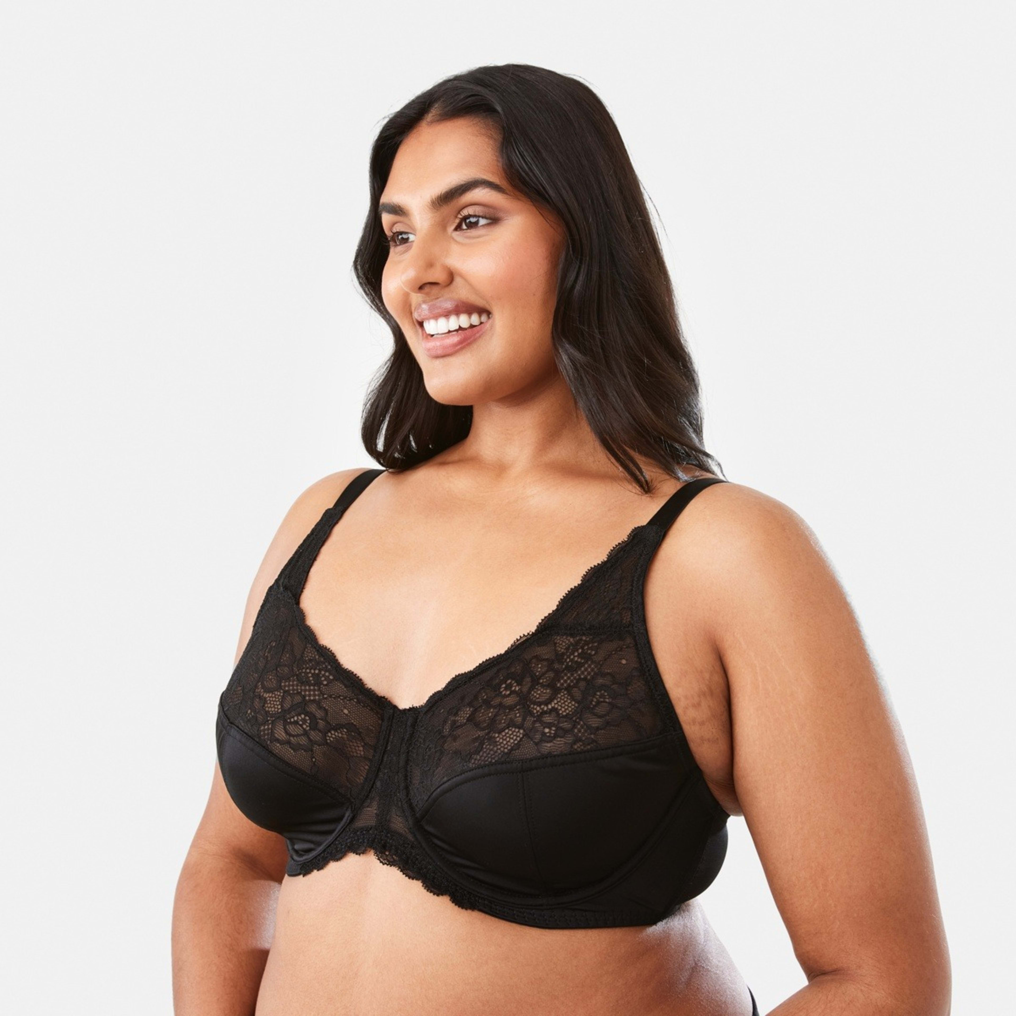 2 Full Figure Soft Cup Bra Black, 2 of 7