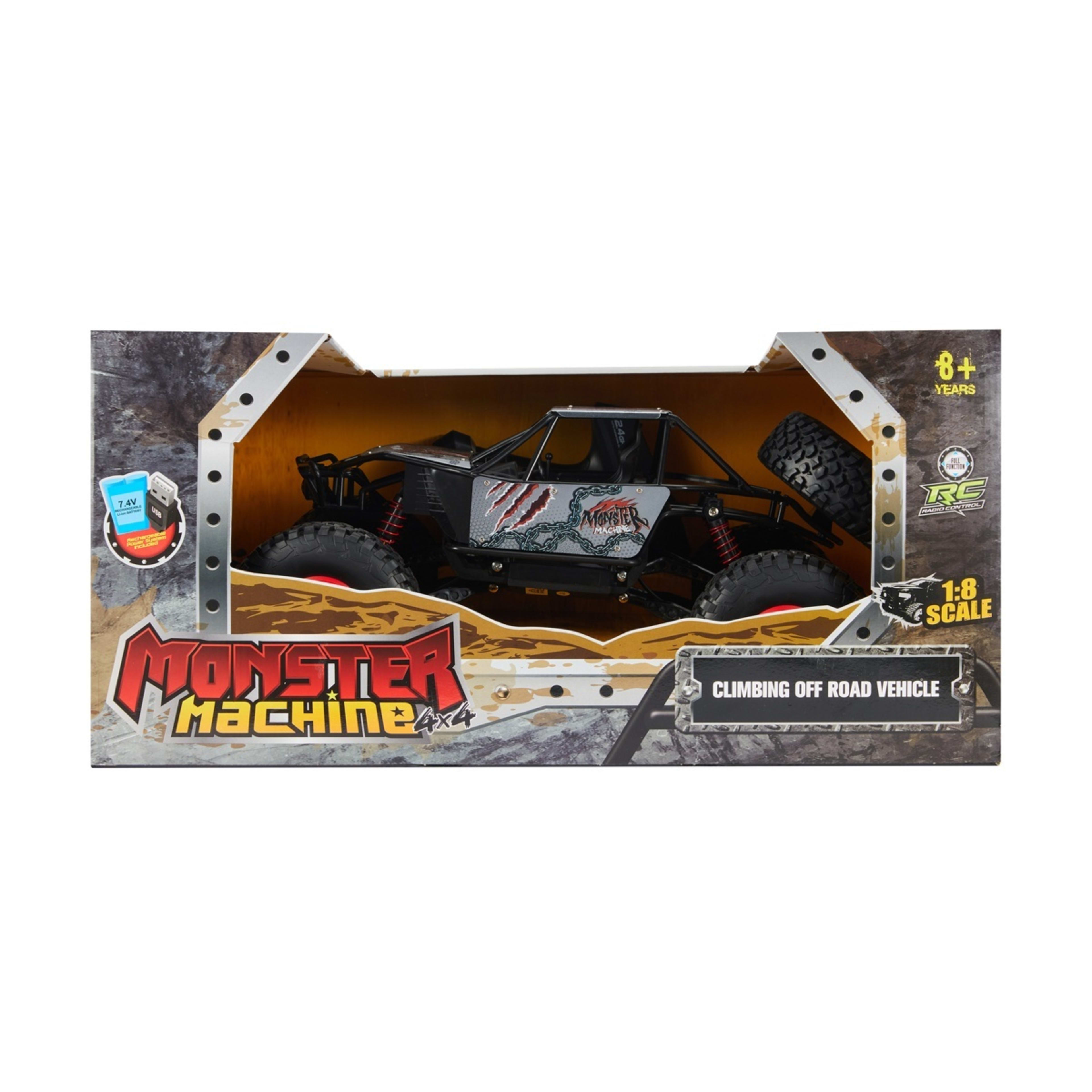 1 1:8 Scale Monster Machine 4x4 RC Climbing Off Road Vehicle, 1 of 8