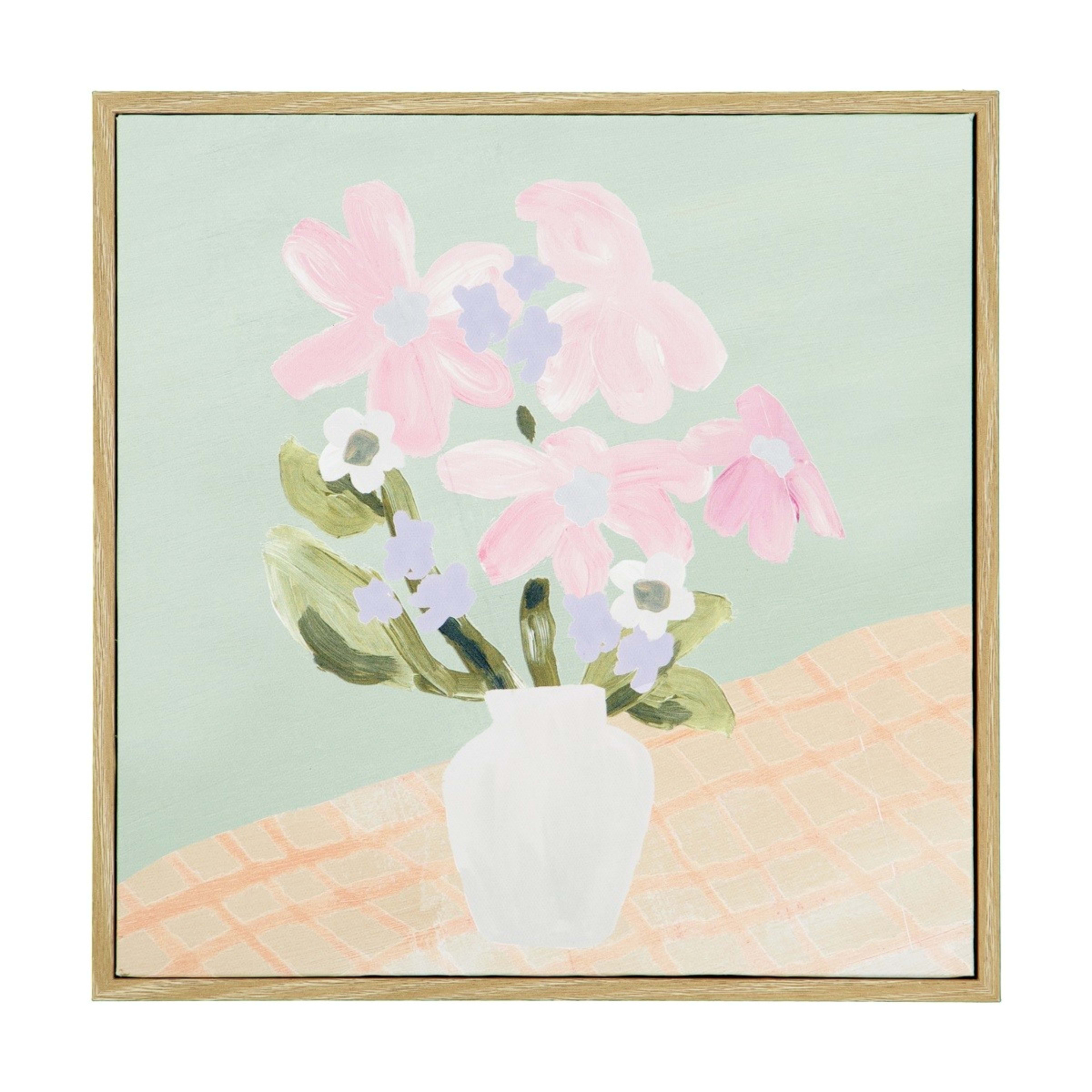 1 Flower in Vase Framed Canvas, 1 of 6