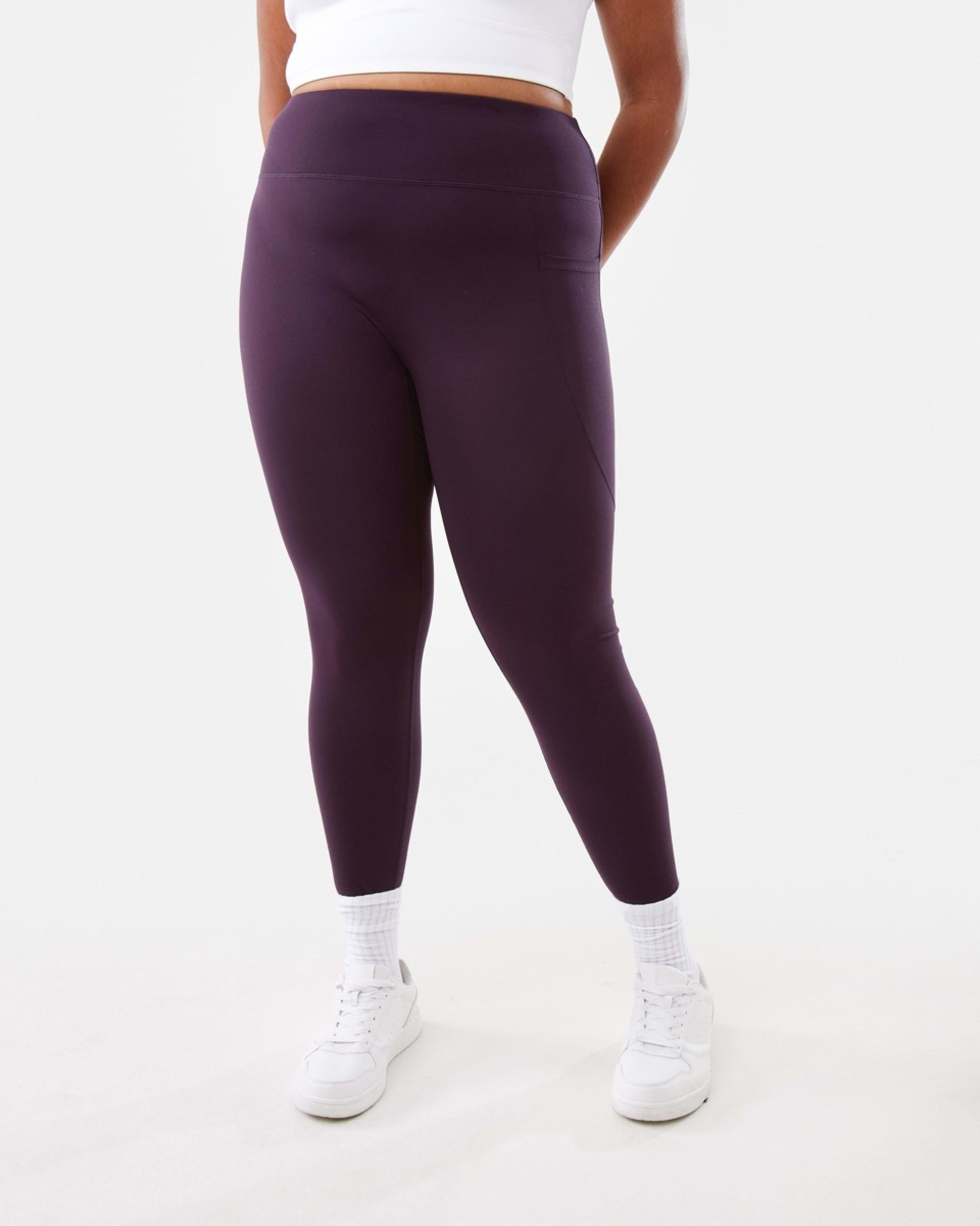 3 Active Womens Ultrasoft Leggings Pur Rasin, 3 of 8