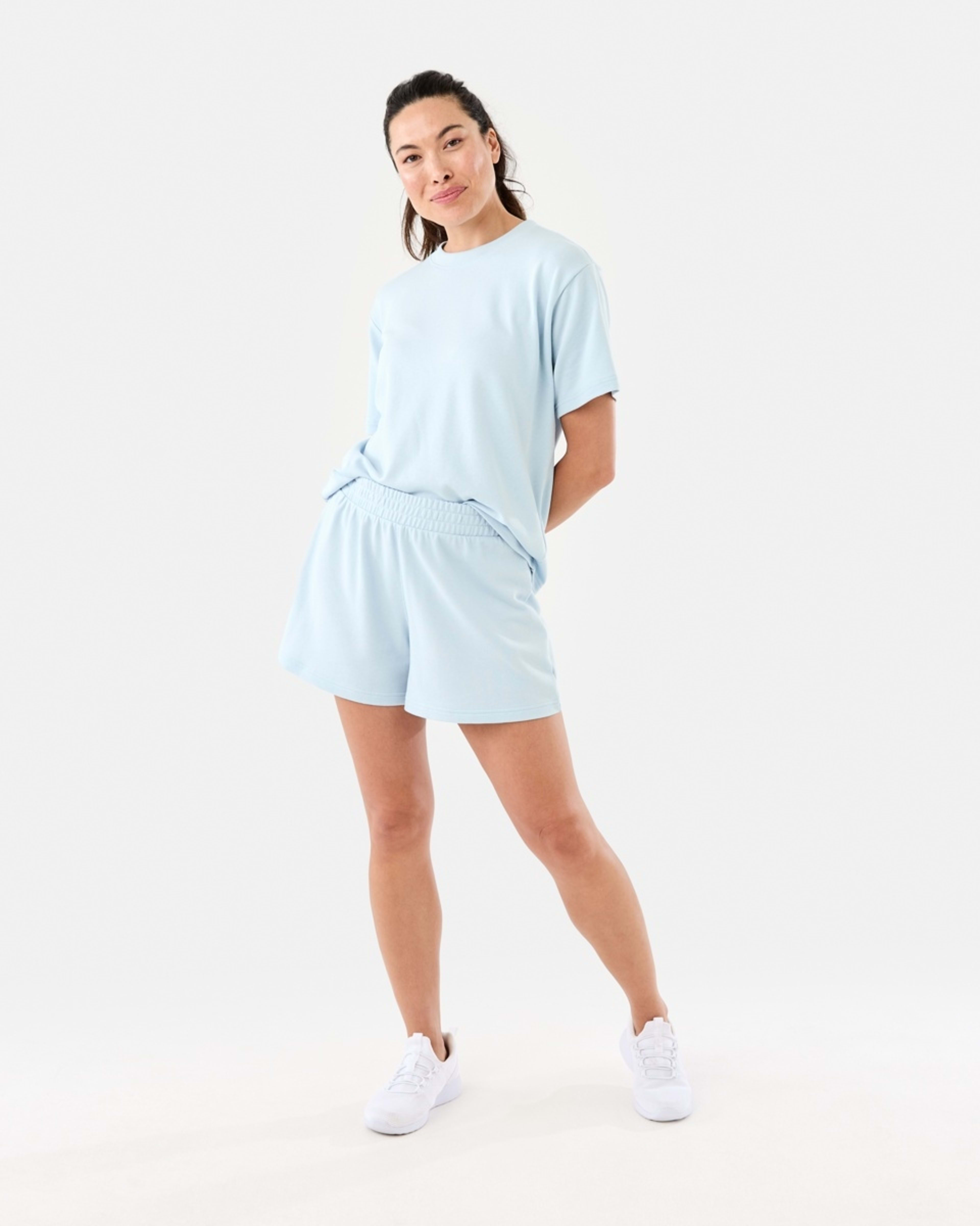 6 Active Womens Terry Everyday Shorts Blu Spindl, 6 of 6