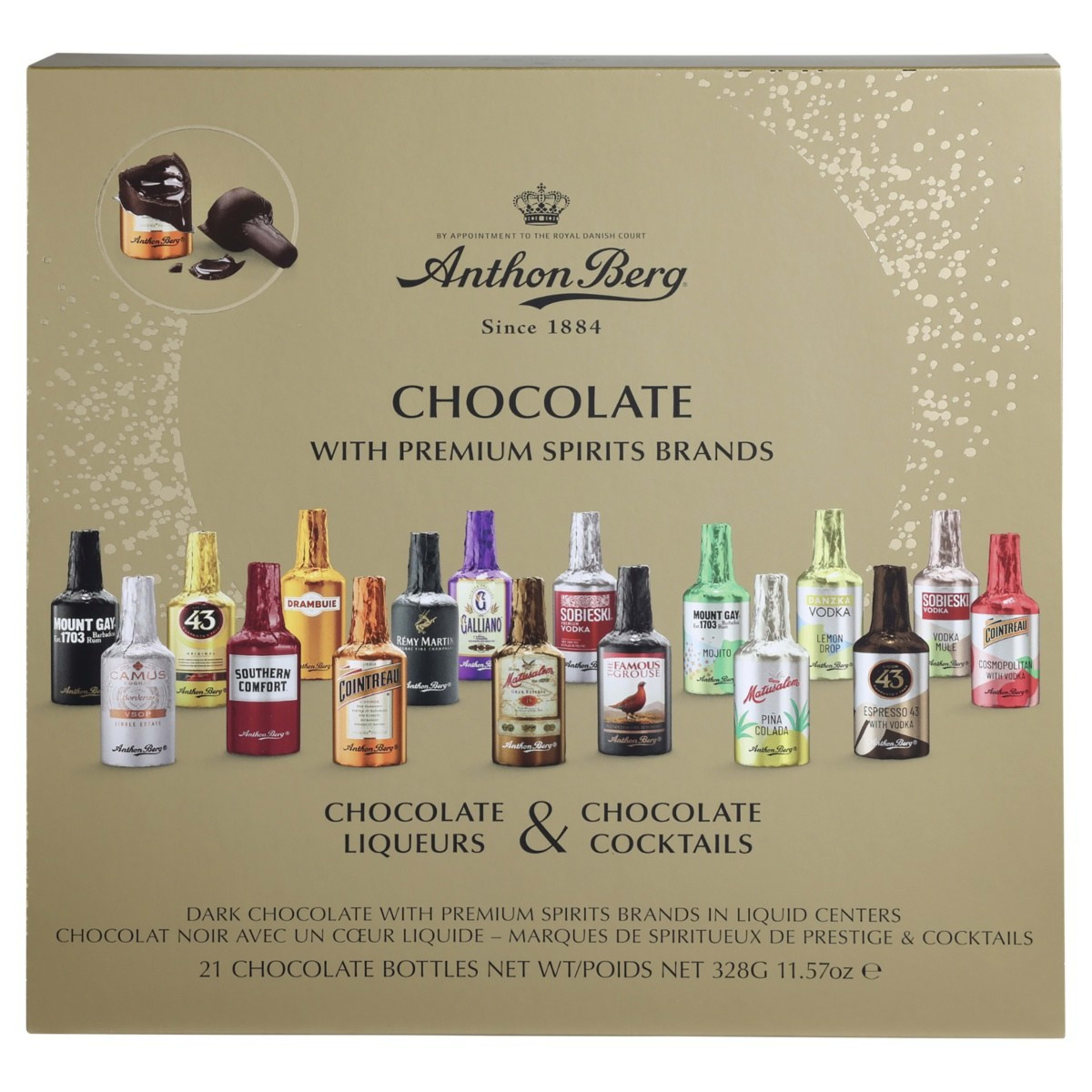 21 Piece Anthon Berg Chocolate Liqueur Collection 328g Kmart