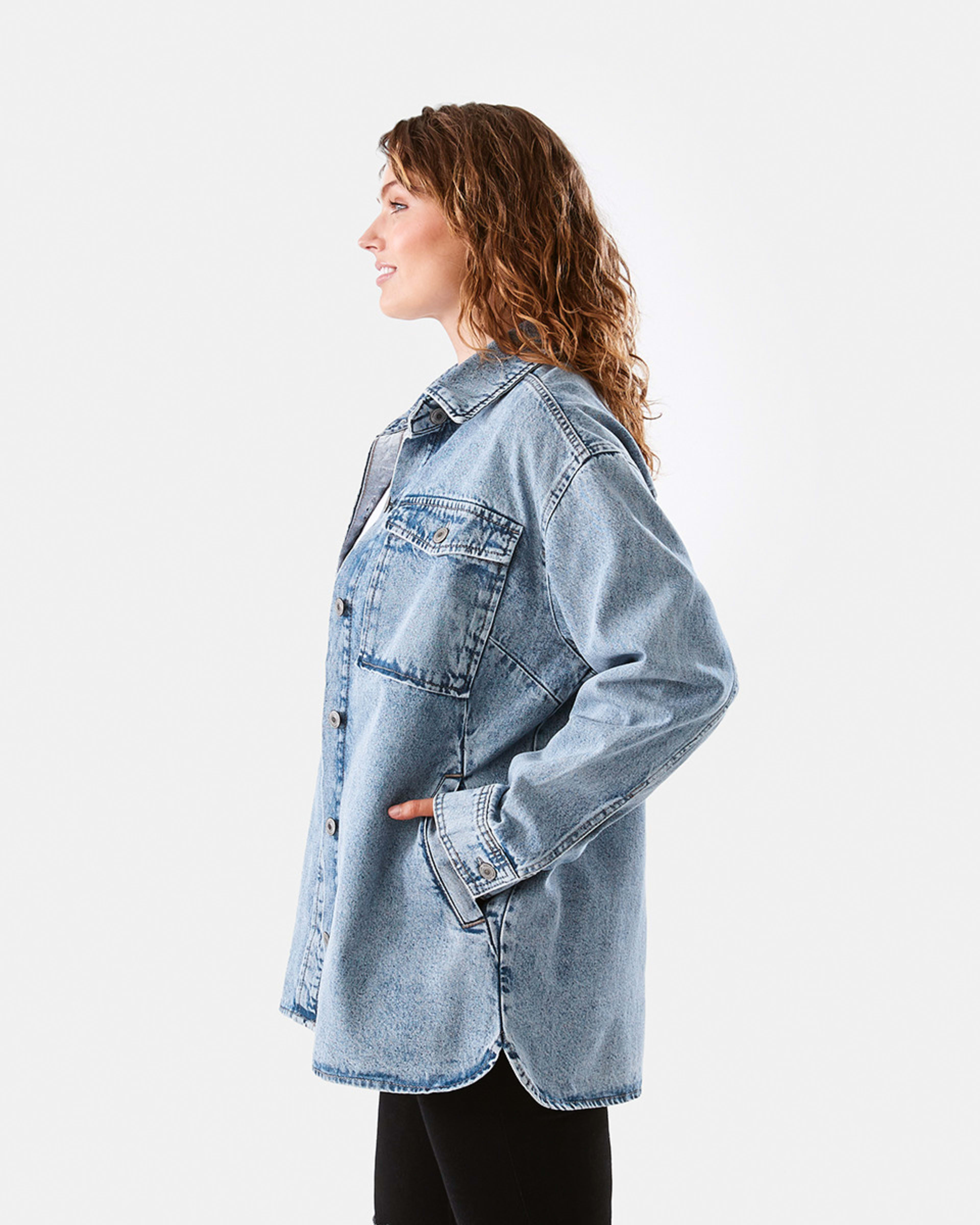 Denim Shacket Kmart