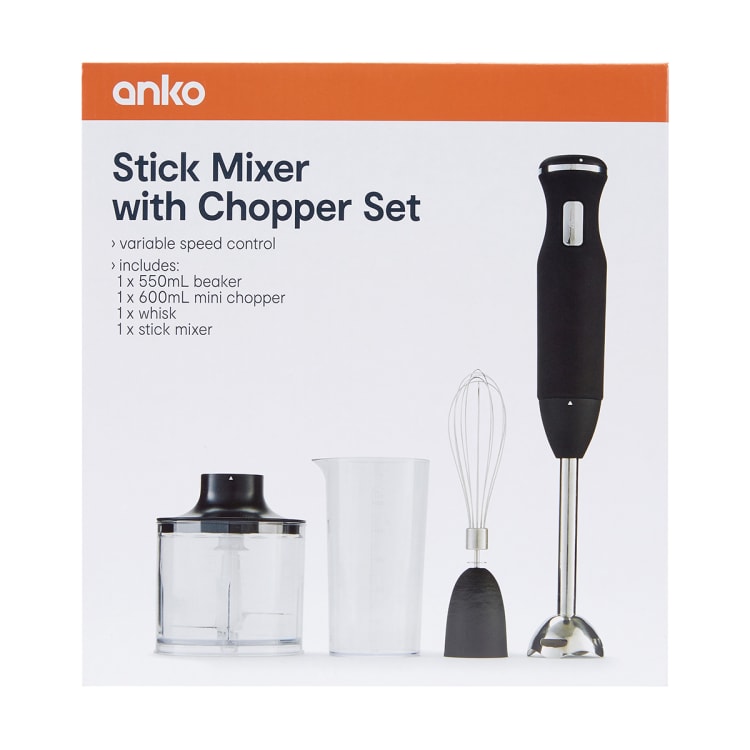 Stick Mixer with Chopper Set Kmart