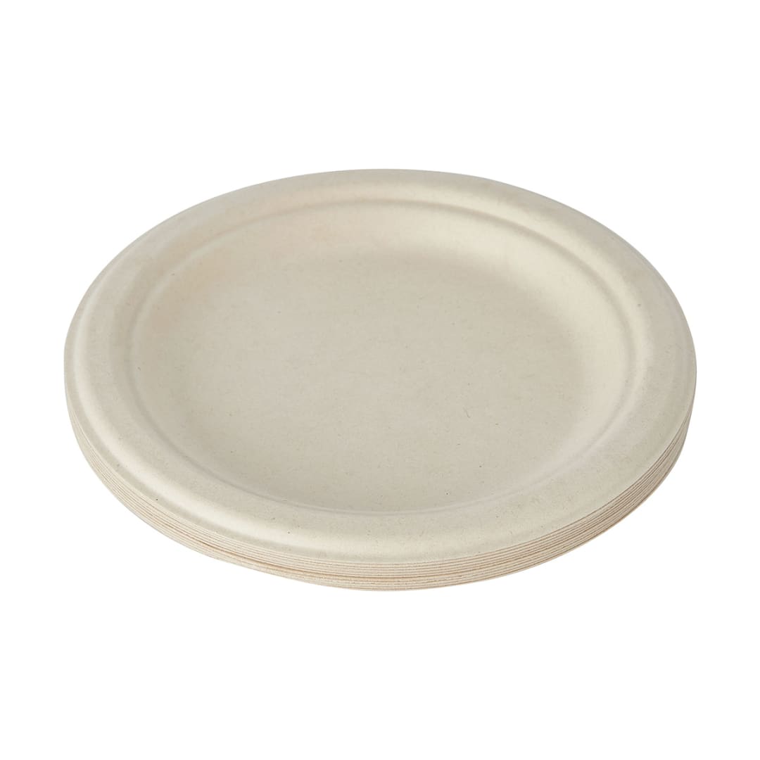 12 Pack Sugarcane Pulp Round Dessert Plates Kmart